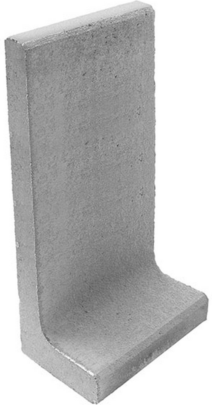 Diephaus L-Stein Beton grau 40 x 40 x 80 x 7 cm