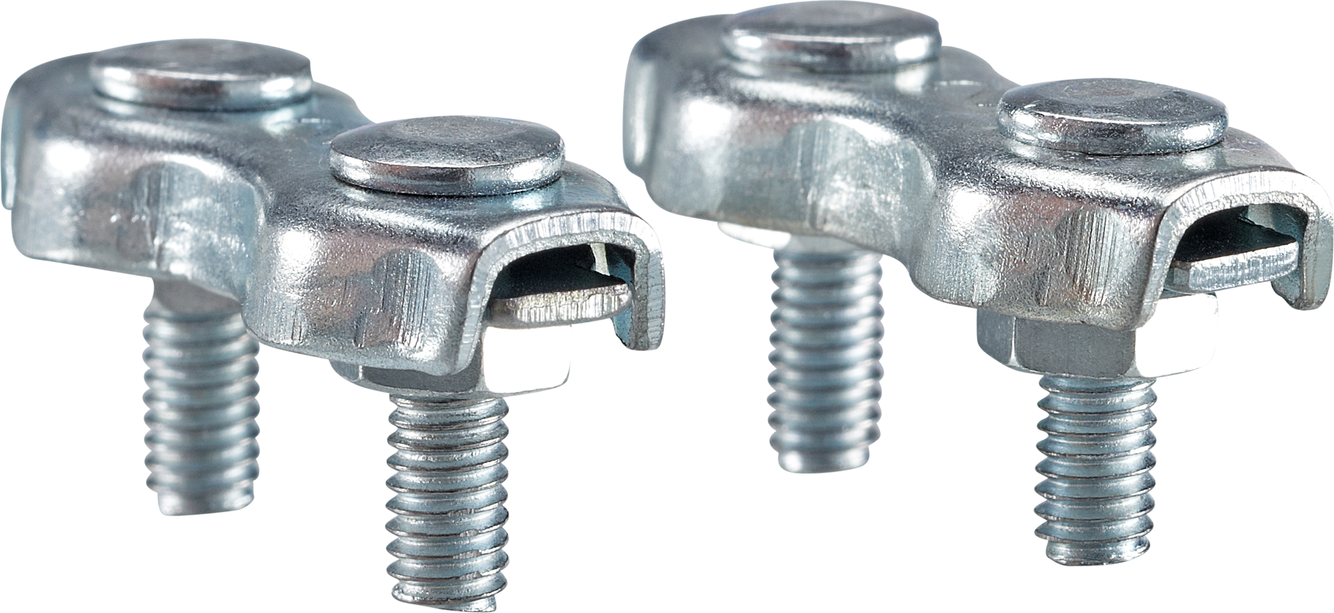 Pösamo Duplexklemmen Ø 2mm 2 Stück verzinkt