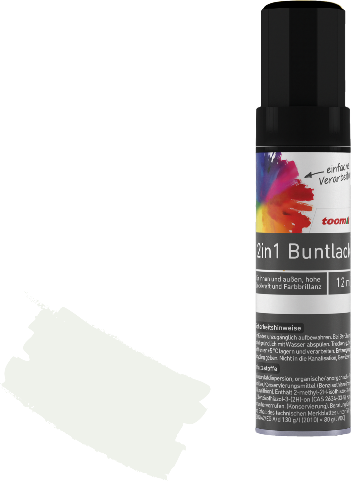 Thumbnail - toom 2in1 Buntlackstift edelweiß glänzend 12 ml