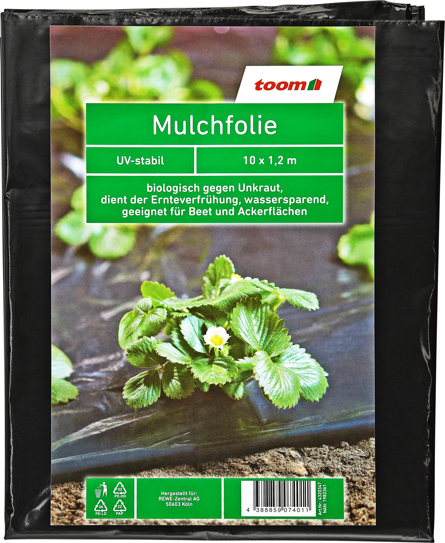 Thumbnail - toom Mulchfolie 0,02 mm schwarz 1000 x 120 cm
