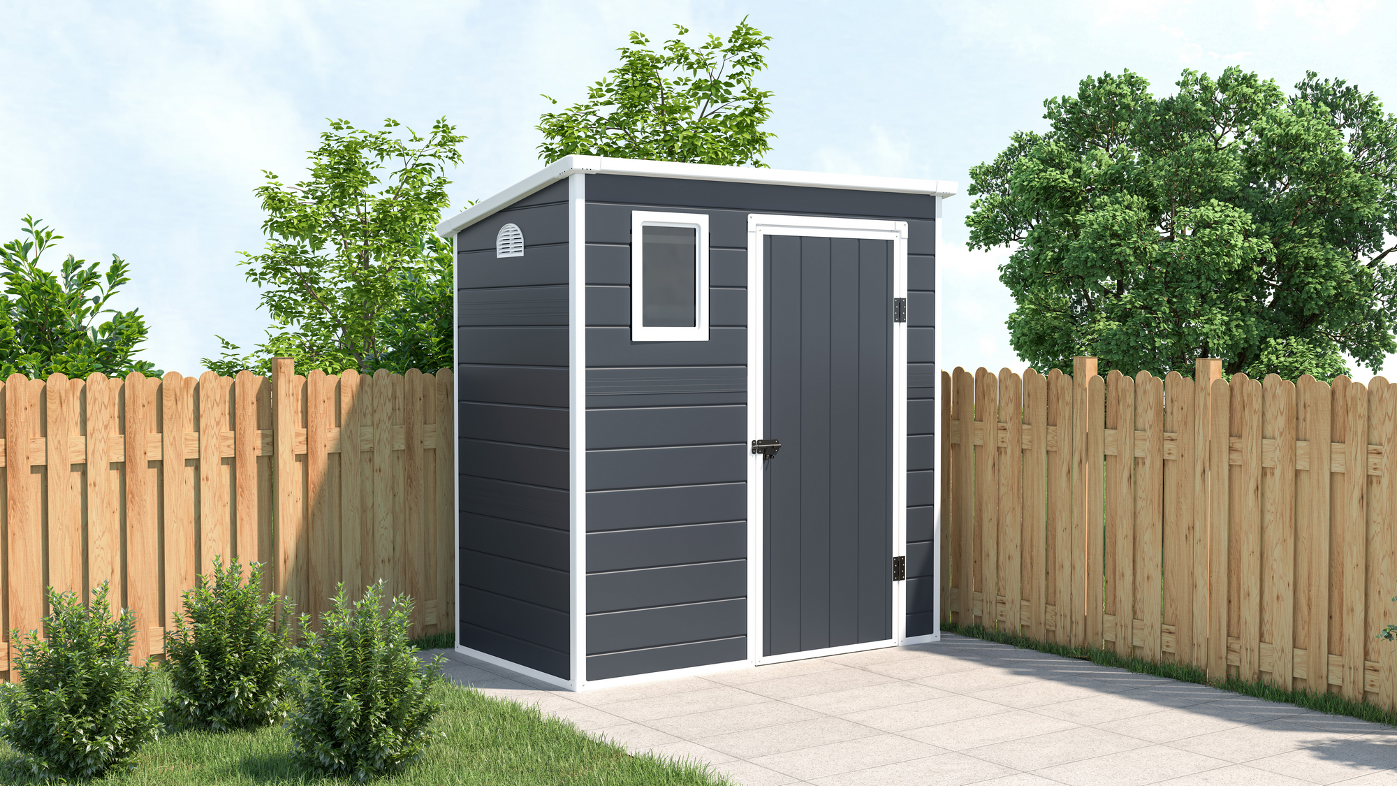 Gerätehaus Björn 191 x 109 x 194 cm Kunststoff anthrazit