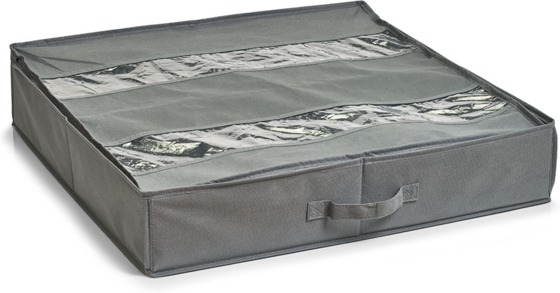 Zeller Vlies-Schuhaufbewahrungs- Box grau 60 x 60 x 13 cm