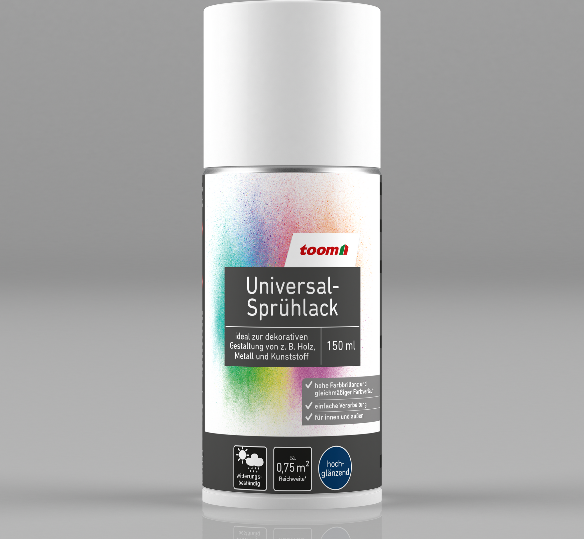 Thumbnail - toom Universal-Sprühlack 'Eisblume' weiß glänzend 150 ml