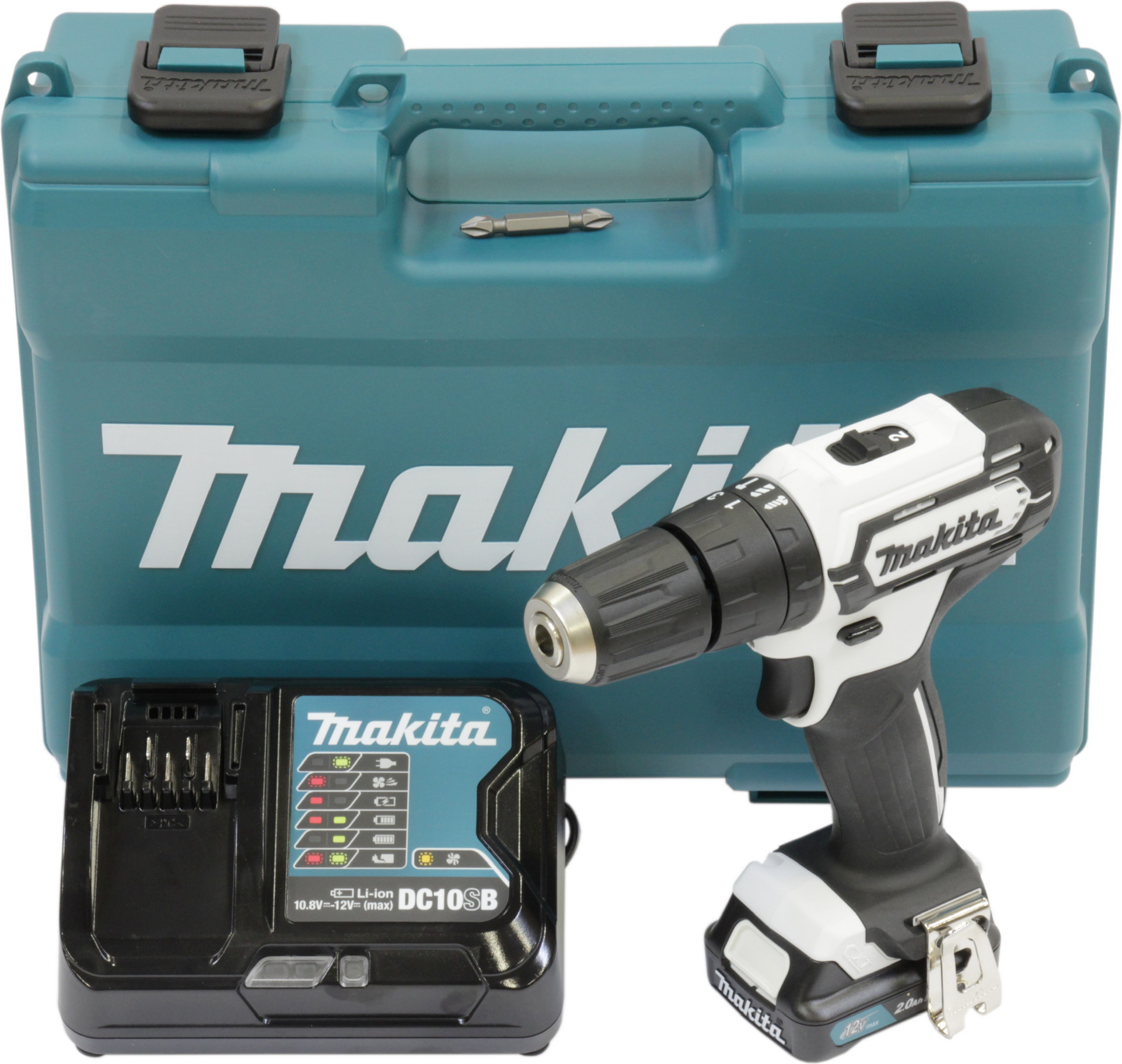 Thumbnail - Makita Akku-Schlagbohrschrauber 'HP333DSAW' 12 V mit Akku, Ladegerät und Koffer