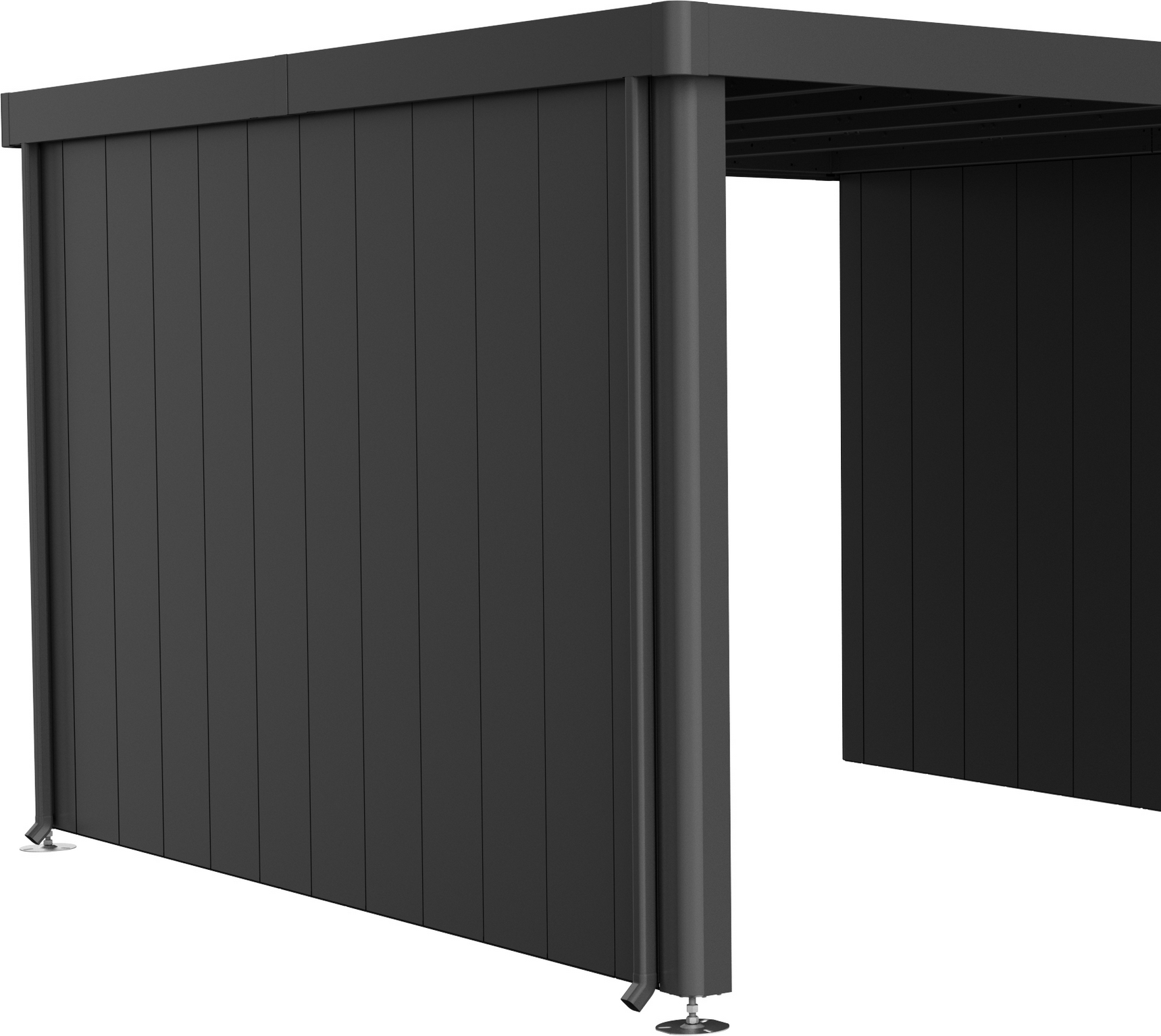 Biohort Seitenwand für Seitendach zu Gerätehaus 'Neo' Größe 4A/4B/4C/4D dunkelgrau-metallic