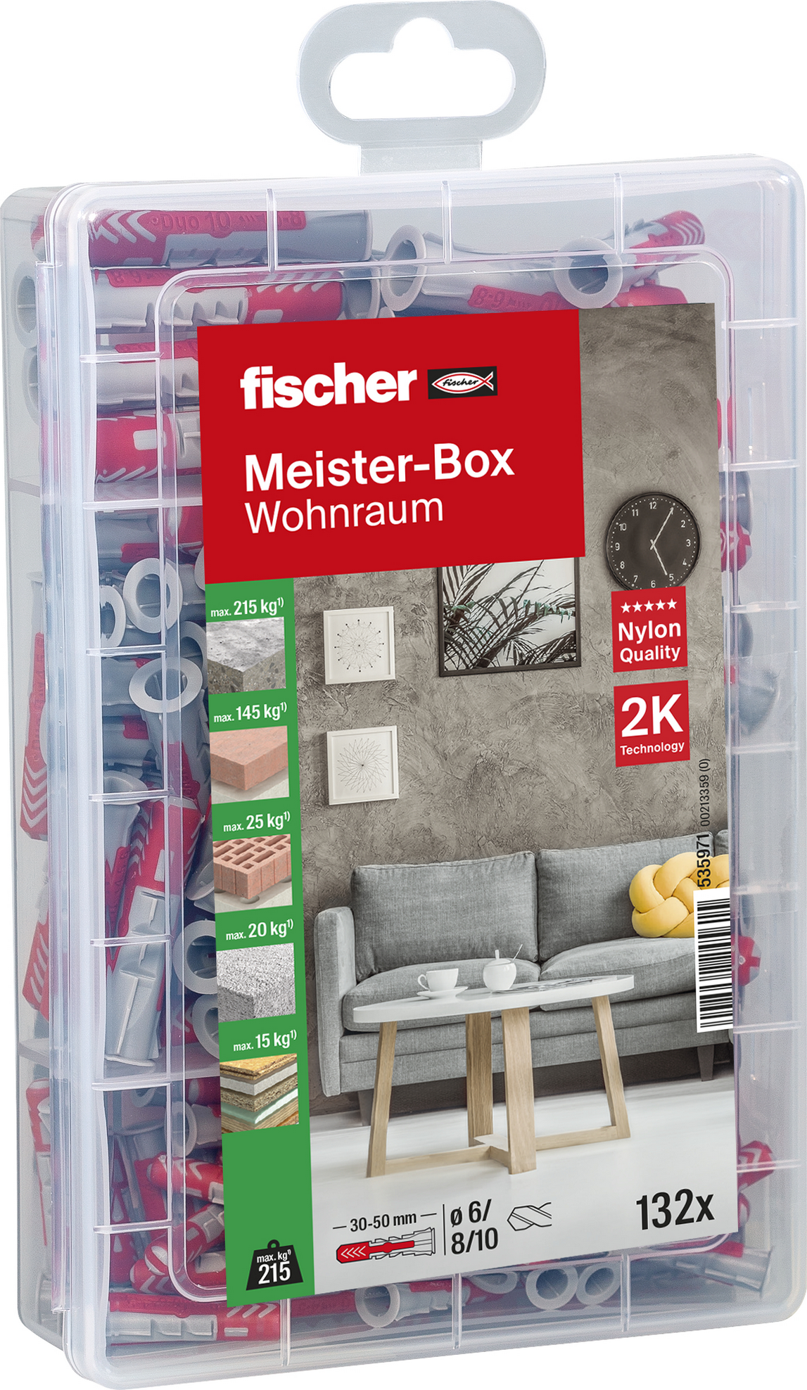 Fischer Dübel Meisterbox DUOPOWER 132-teilig