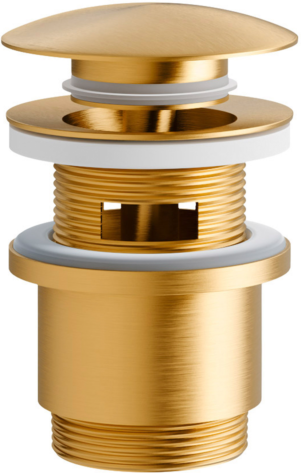 Chris Bergen Ablaufgarnitur 'Push-Open' brushed gold Messing