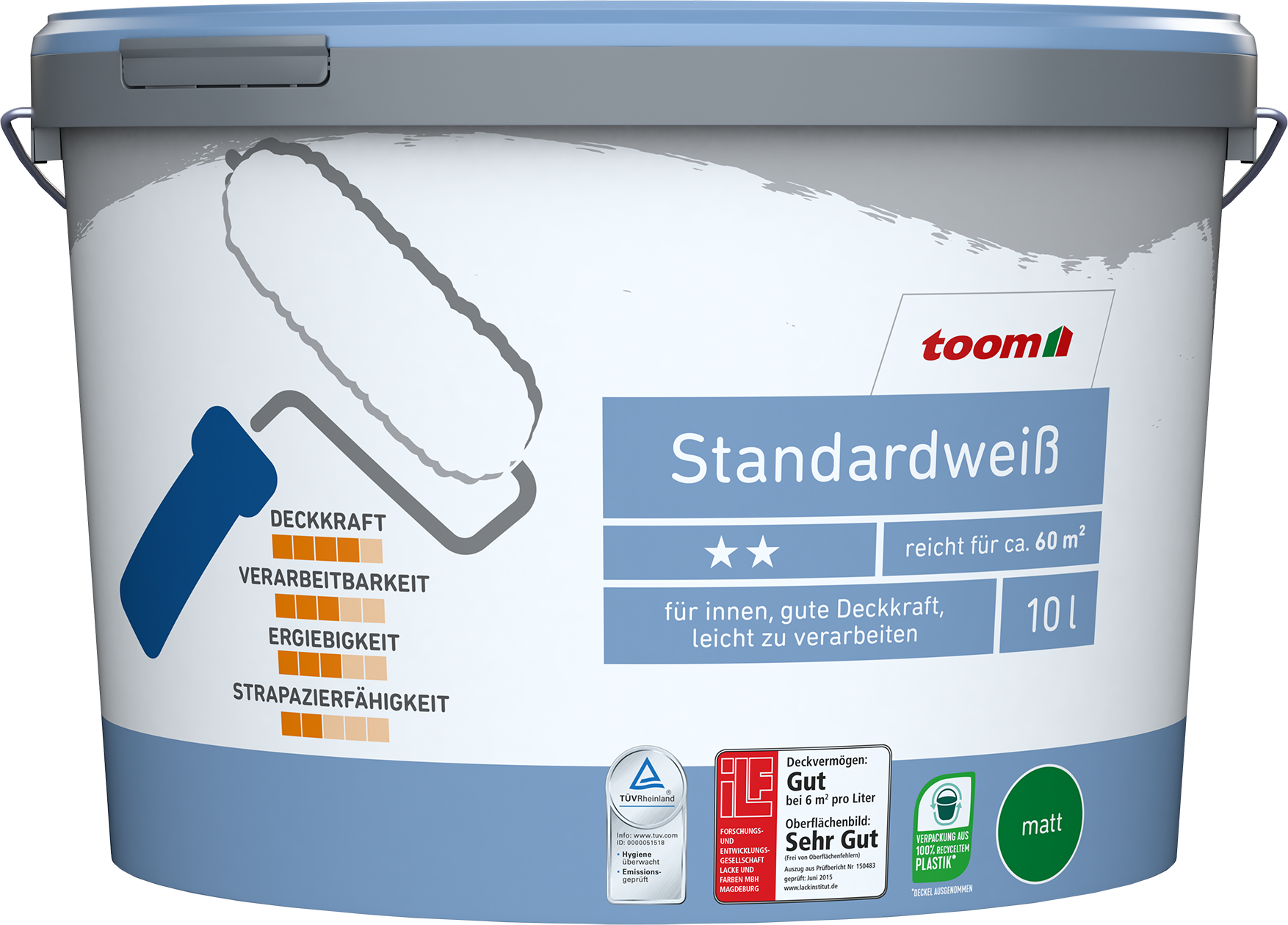 toom Standardweiß matt 10 l