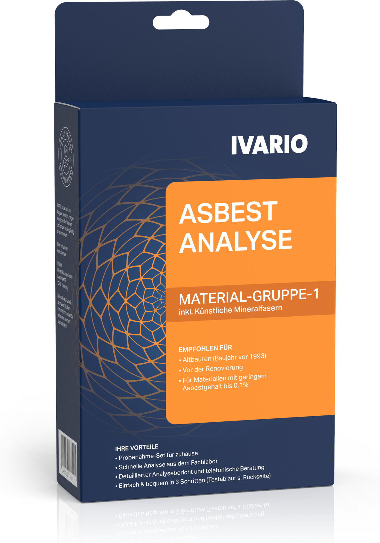 IVARIO Asbesttest 'Materialgruppe 1' Laboranalyse