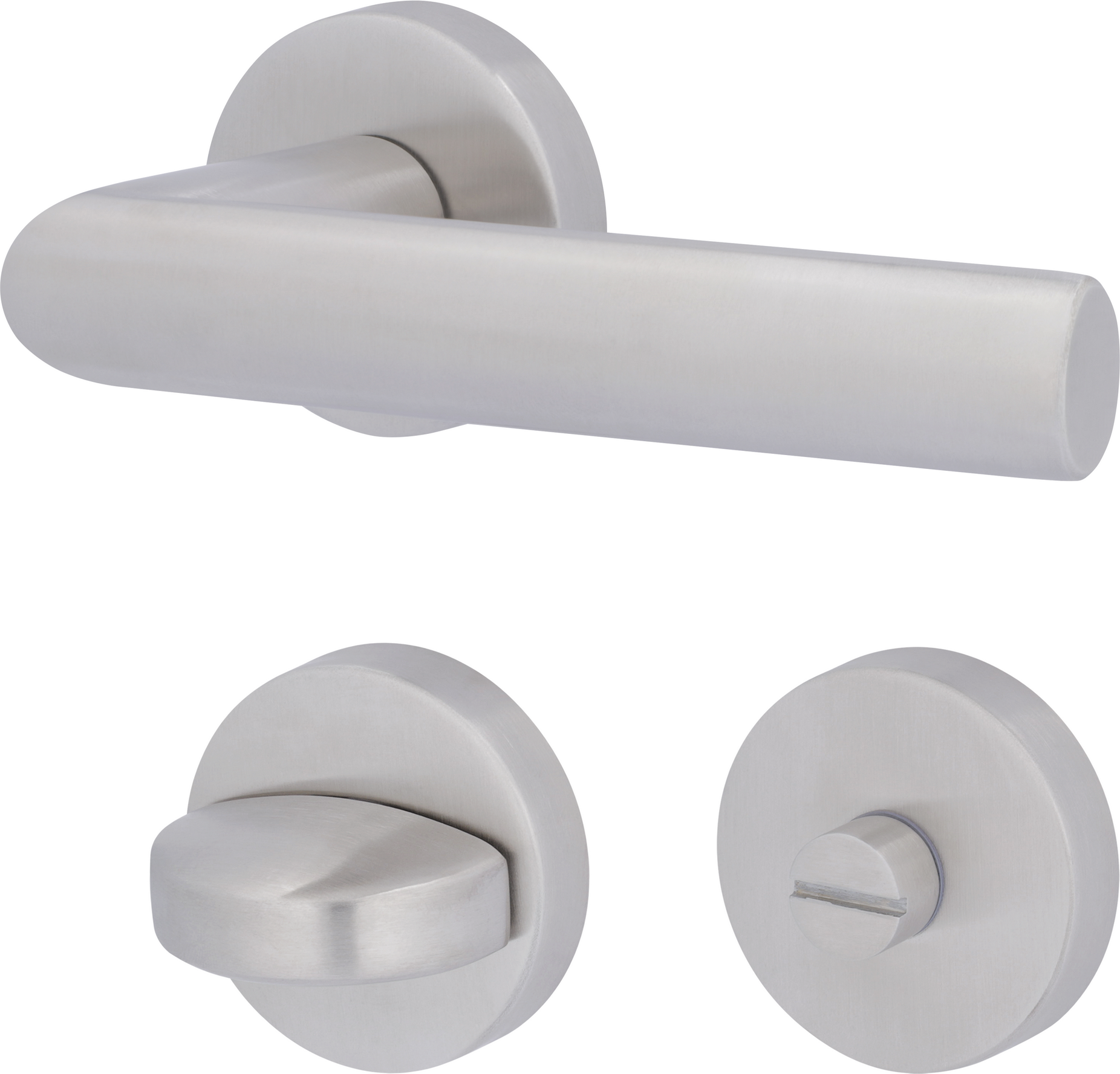 Alpertec Rosettengarnitur 'Grafing' Edelstahl satiniert