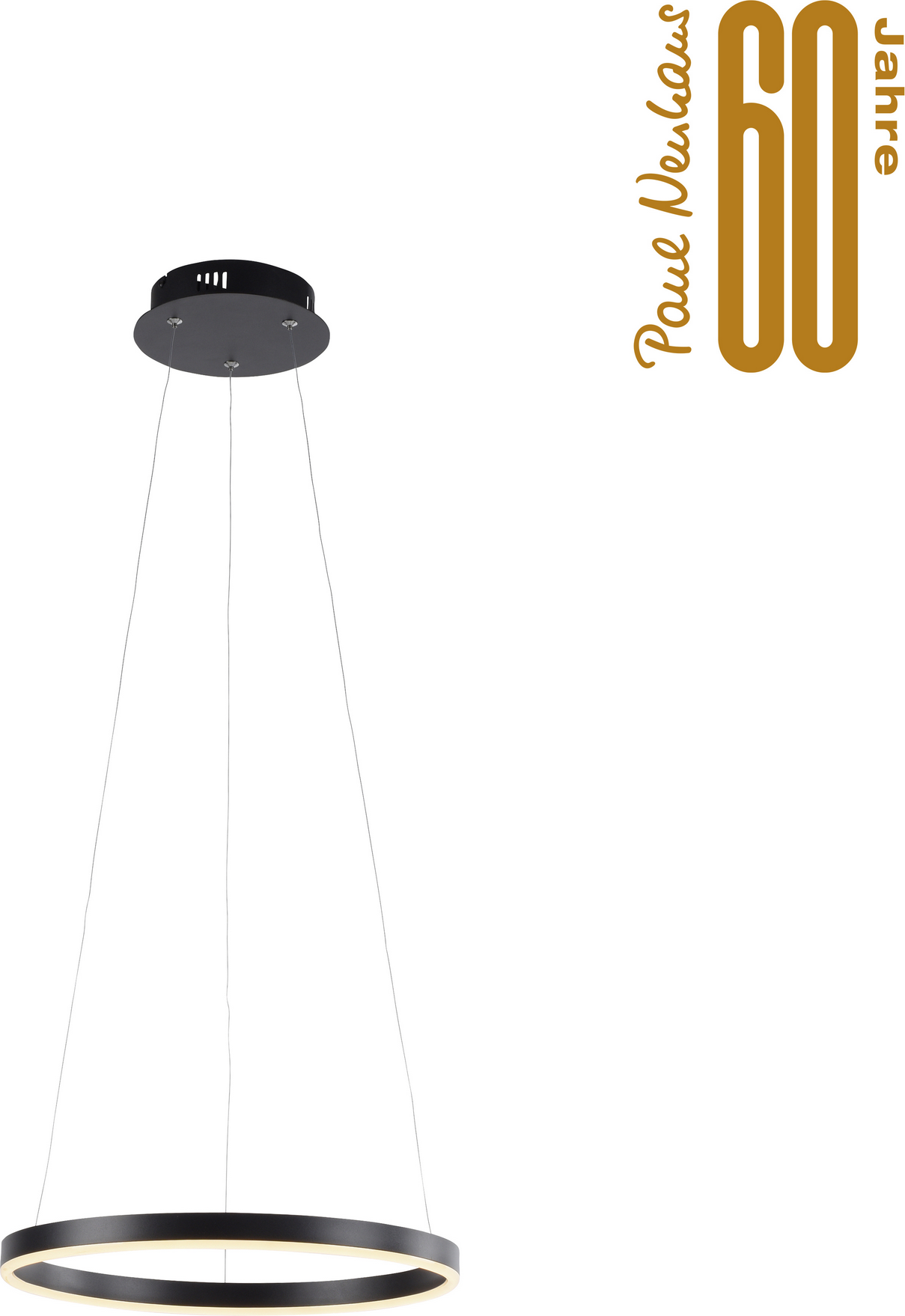 Just Light LED-Pendelleuchte 'Ritus' anthrazit Ø 39,3 x 120 cm 23,5 W