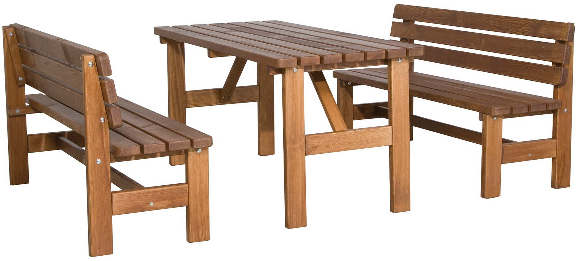 FUN STAR Gartenmöbel-Set 'Tessin' Kiefernholz braun 3-teilig