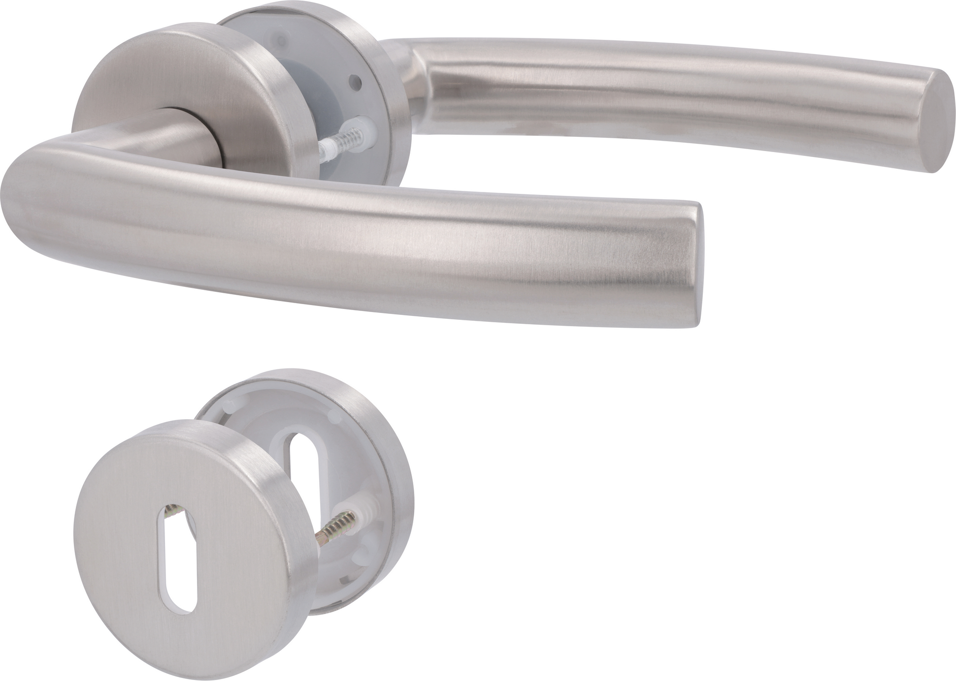 Alpertec Rosettengarnitur 'Brookline' Edelstahl satiniert BB