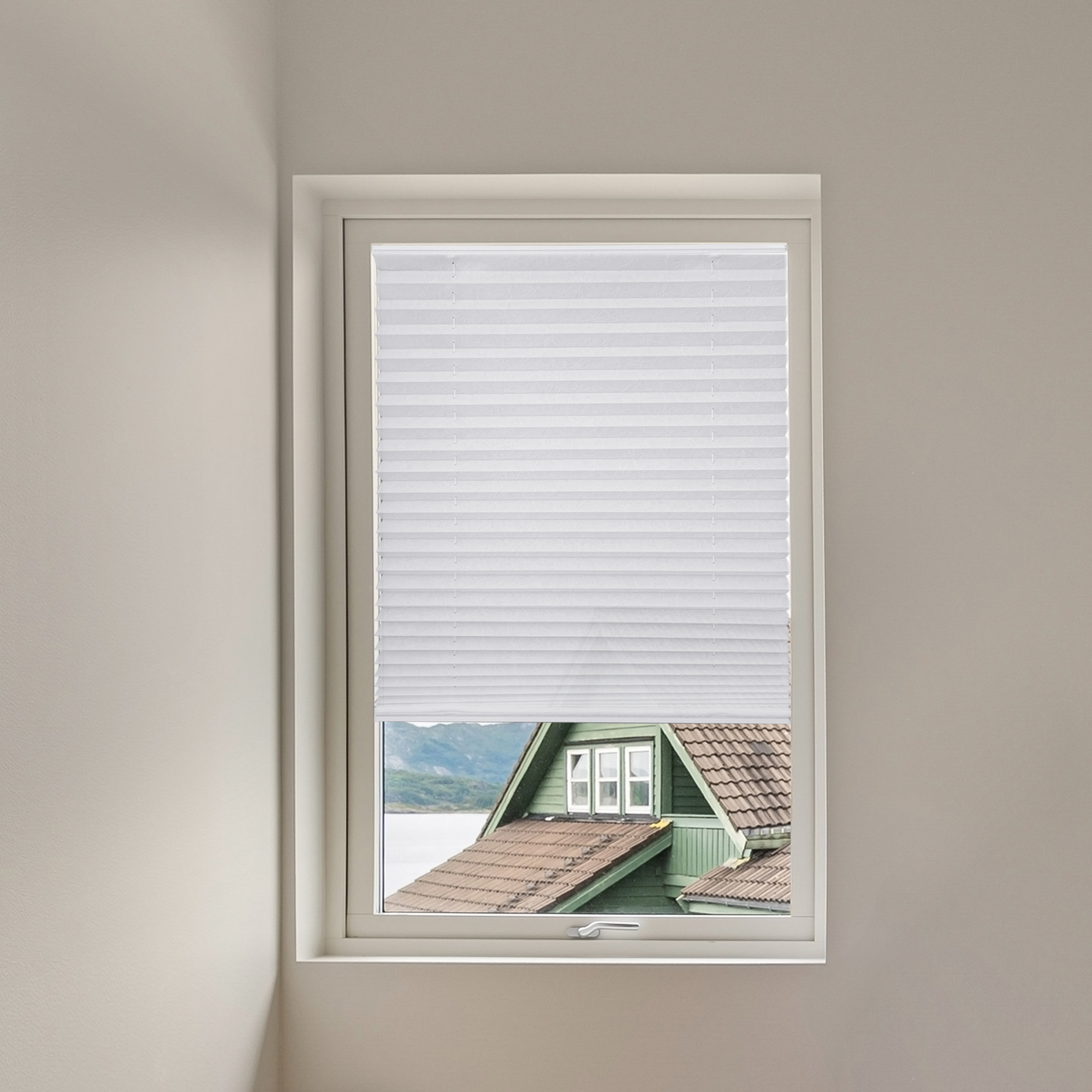 Plissee mit Saugnapfbefestigung weiß 55 x 130 cm