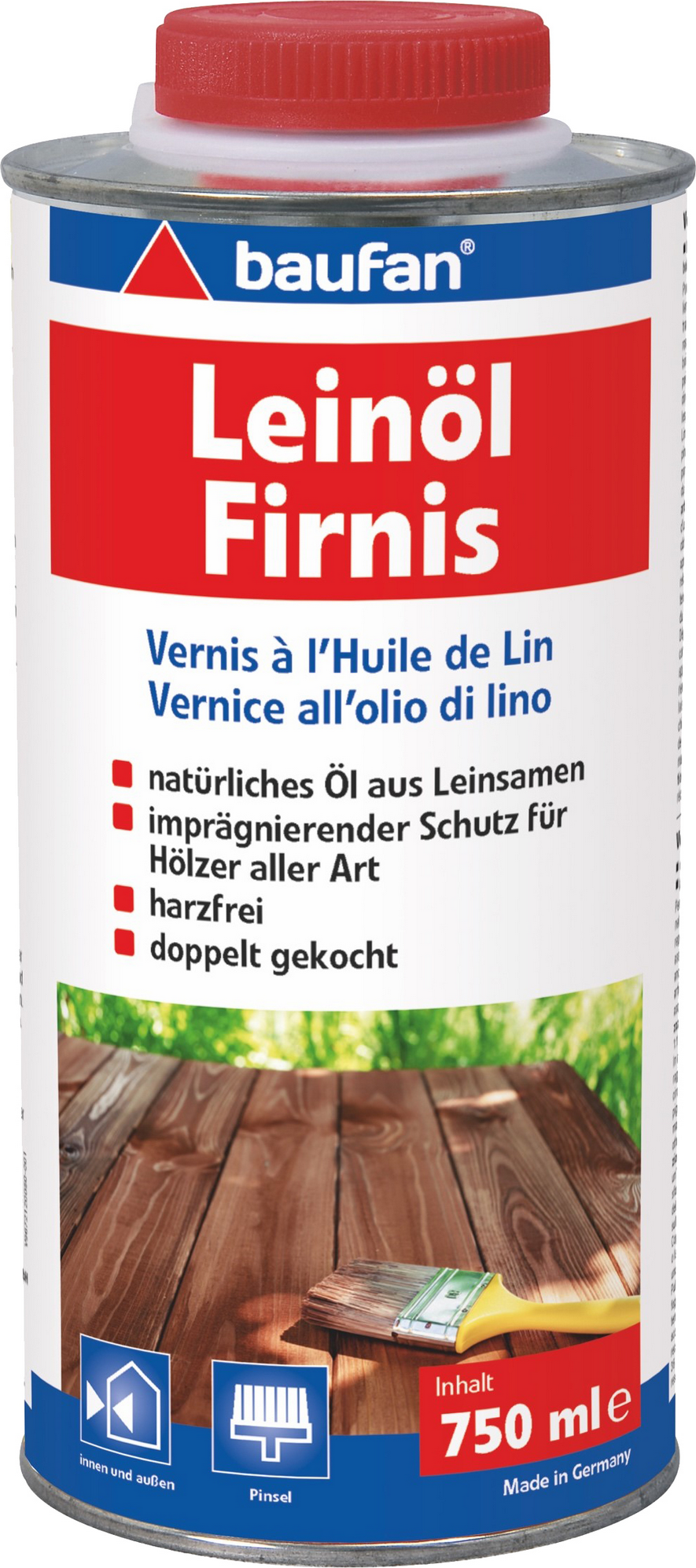 Baufan Leinölfirnis transparent 750 ml