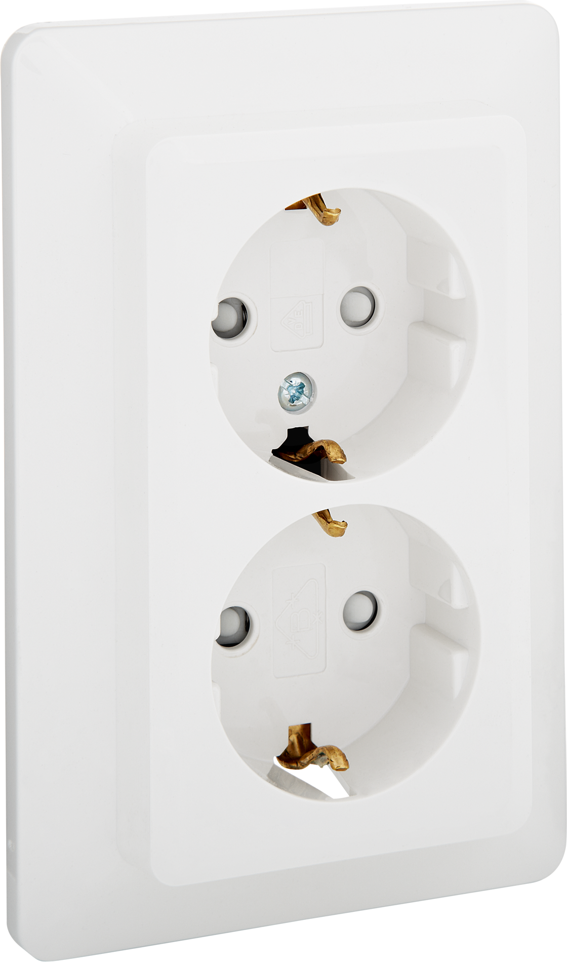 Zweifachsteckdose 'Milano' weiß