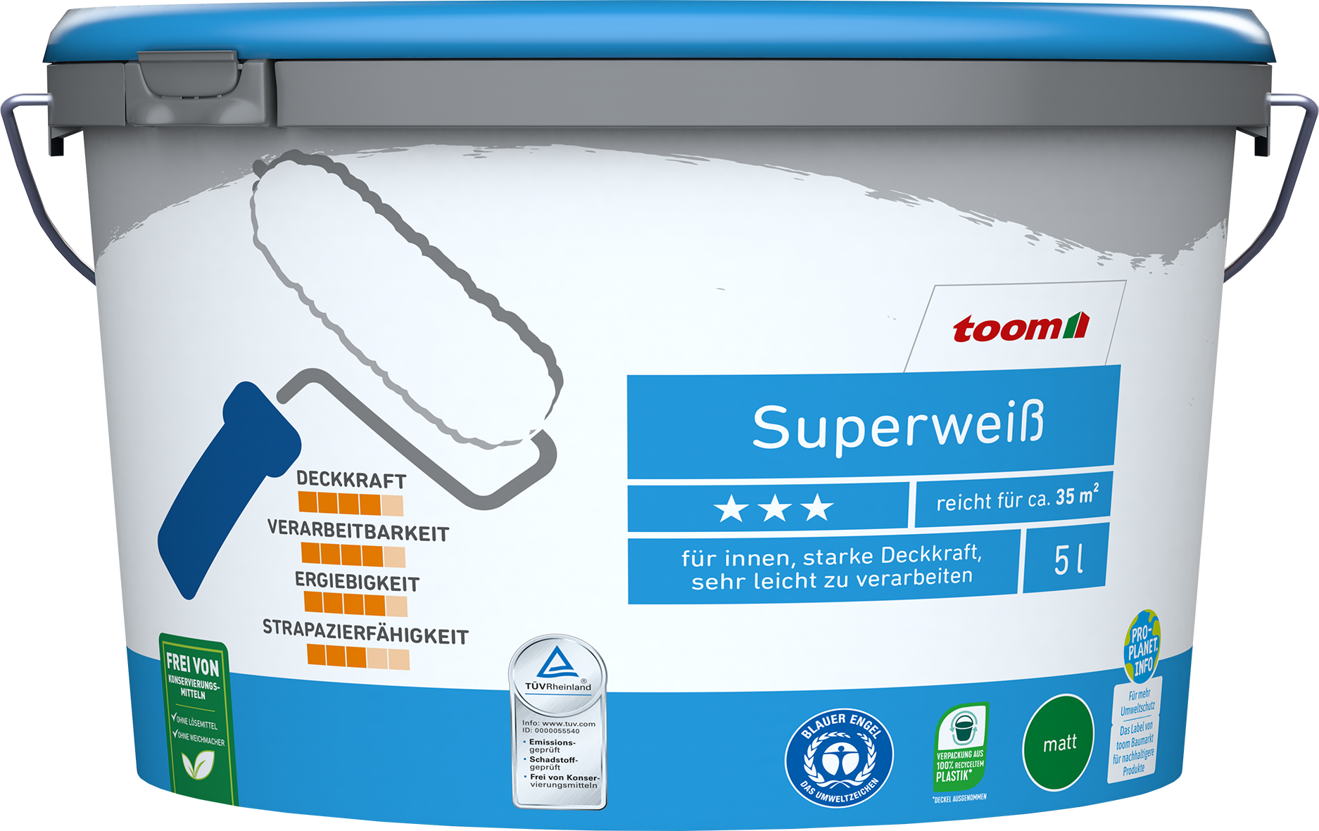 toom Superweiß matt 5 l