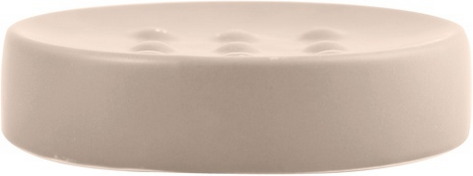 Spirella Seifenschale 'Tube' Keramik taupe Ø 11 x 2,6 cm