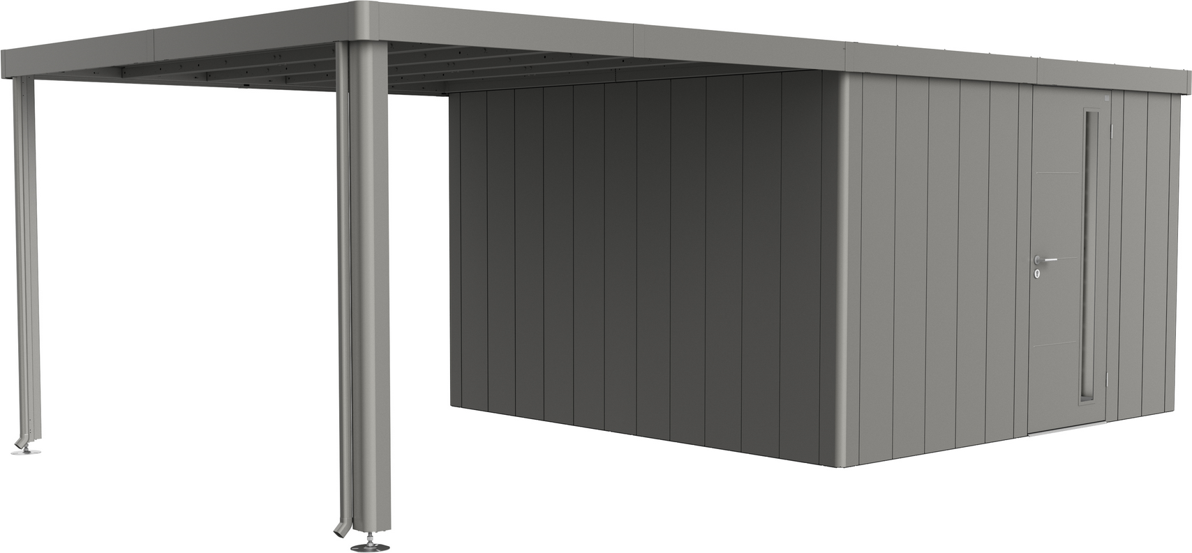 Biohort Seitendach zu Gerätehaus 'Neo' Größe 4A/4B/4C/4D quarzgrau-metallic
