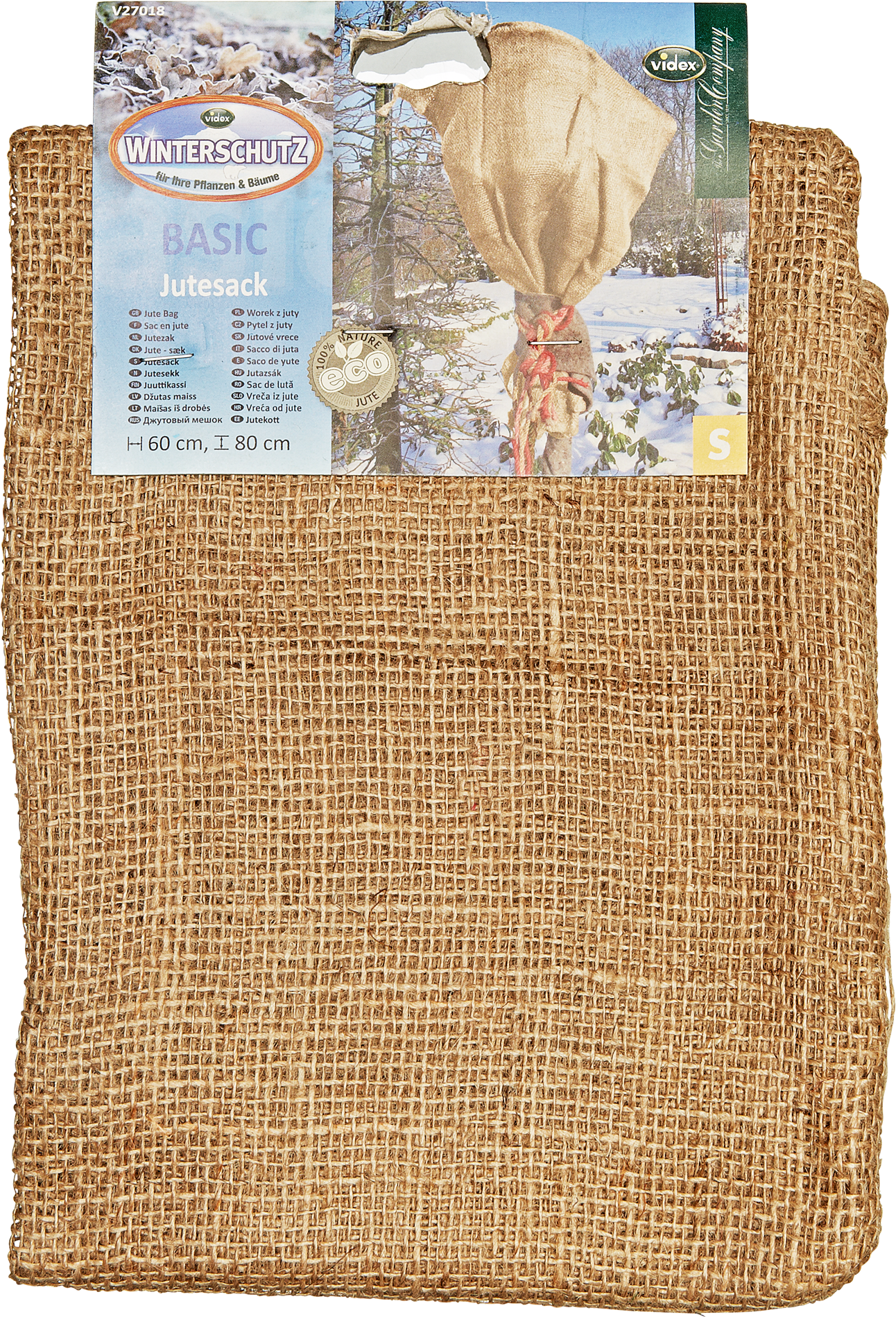 Videx Jutesack "Basic S" natur 80 x 60 cm