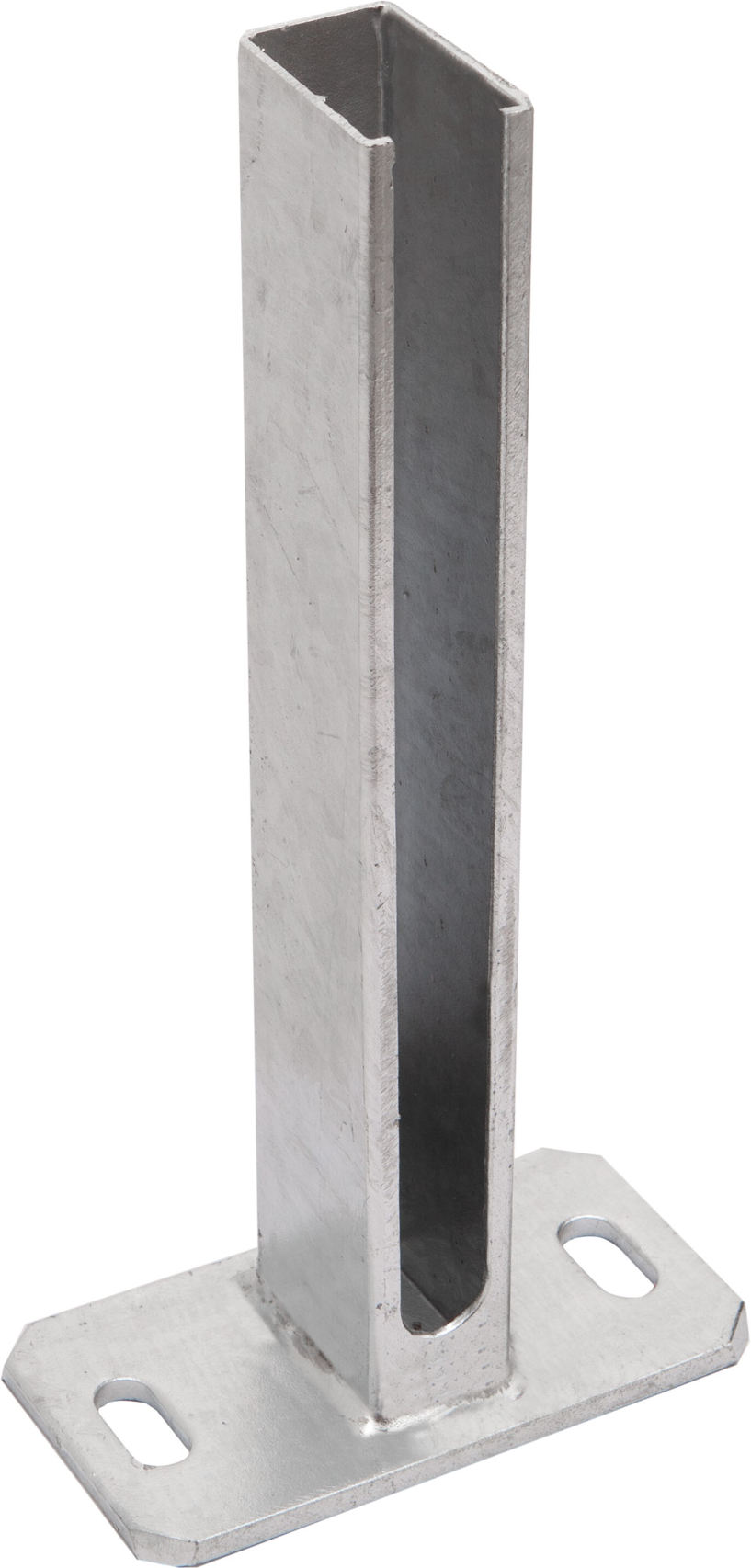 deutsche zauntechnik Fußplatte 'Universal' feuerverzinkt für Zaunpfosten Mauerwerk Typ U/PM/A 60 x 40 mm