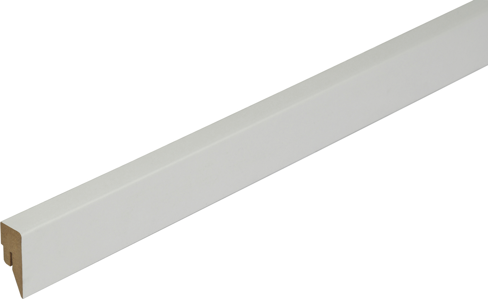 Kosche Clip-Sockelleiste gerade Grundierfolie weiß 2500 x 40 x 16 mm