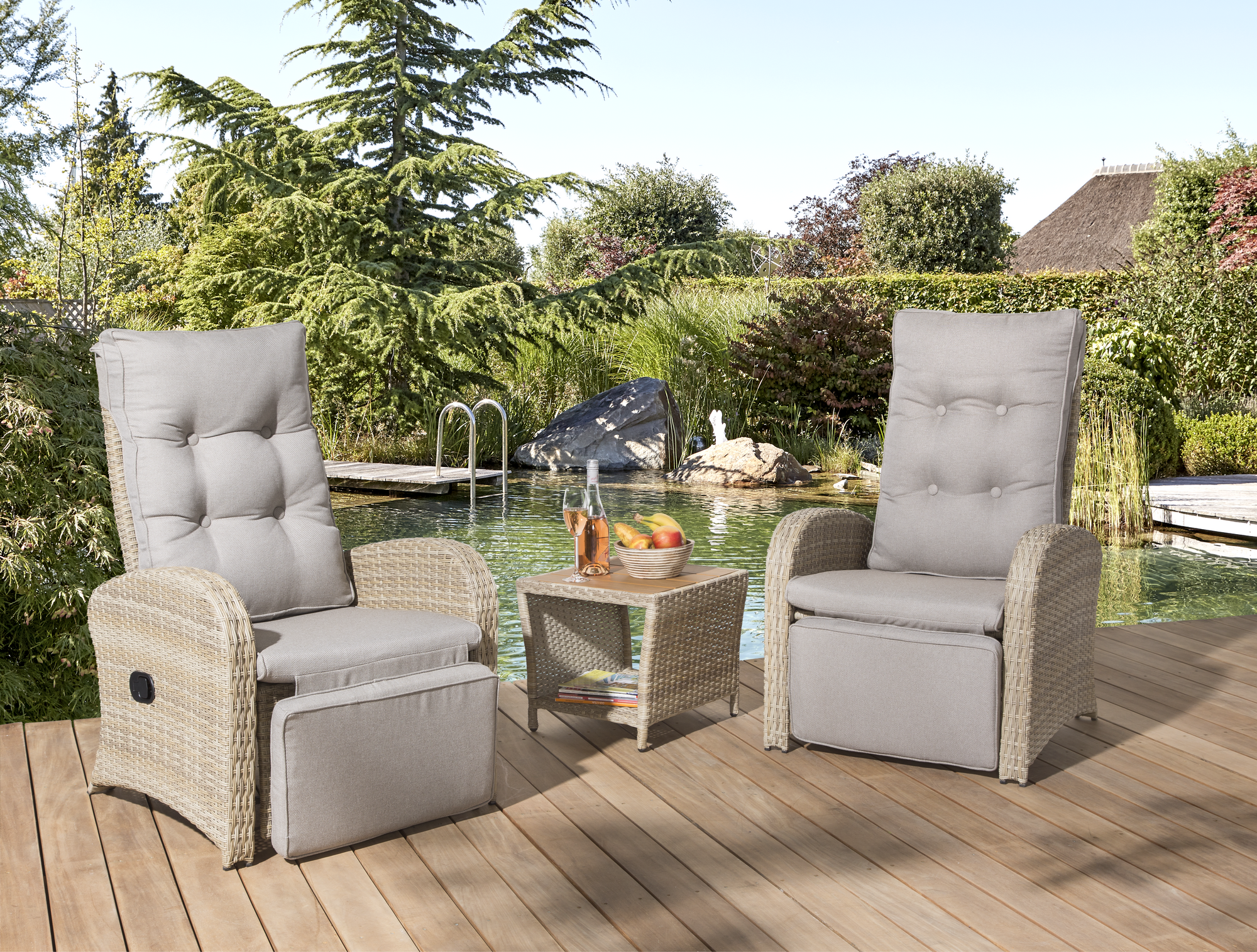 toom Lounge-Set 'Ella' beige 3-teilig