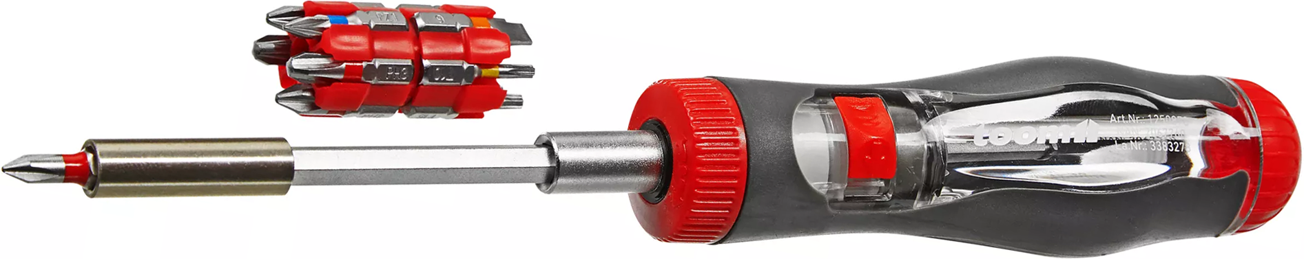 toom Ratschenschraubendreher 55 - 130 mm mit 13 Bits