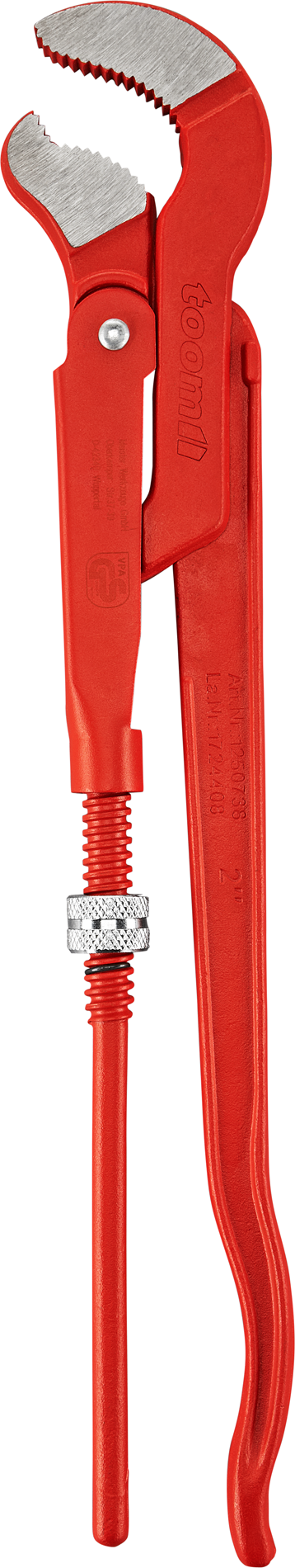 toom Eckrohrzange rot 2" S-Maul
