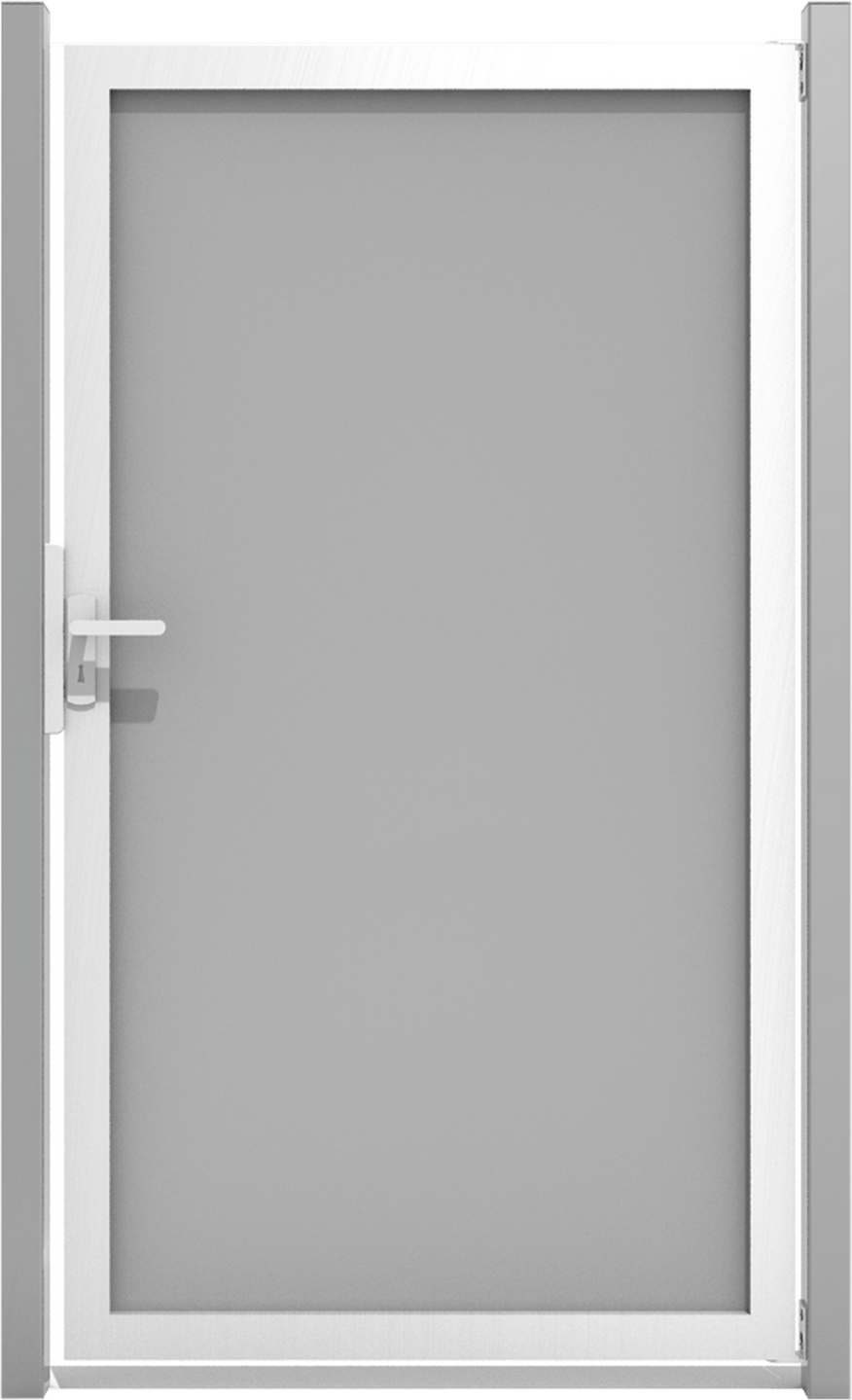 GroJa Einzeltor 'Premo' Universal DIN grau/silber 100 x 180 cm