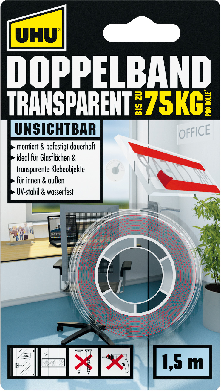 Thumbnail - Uhu Doppelband transparent 1,5 Meter