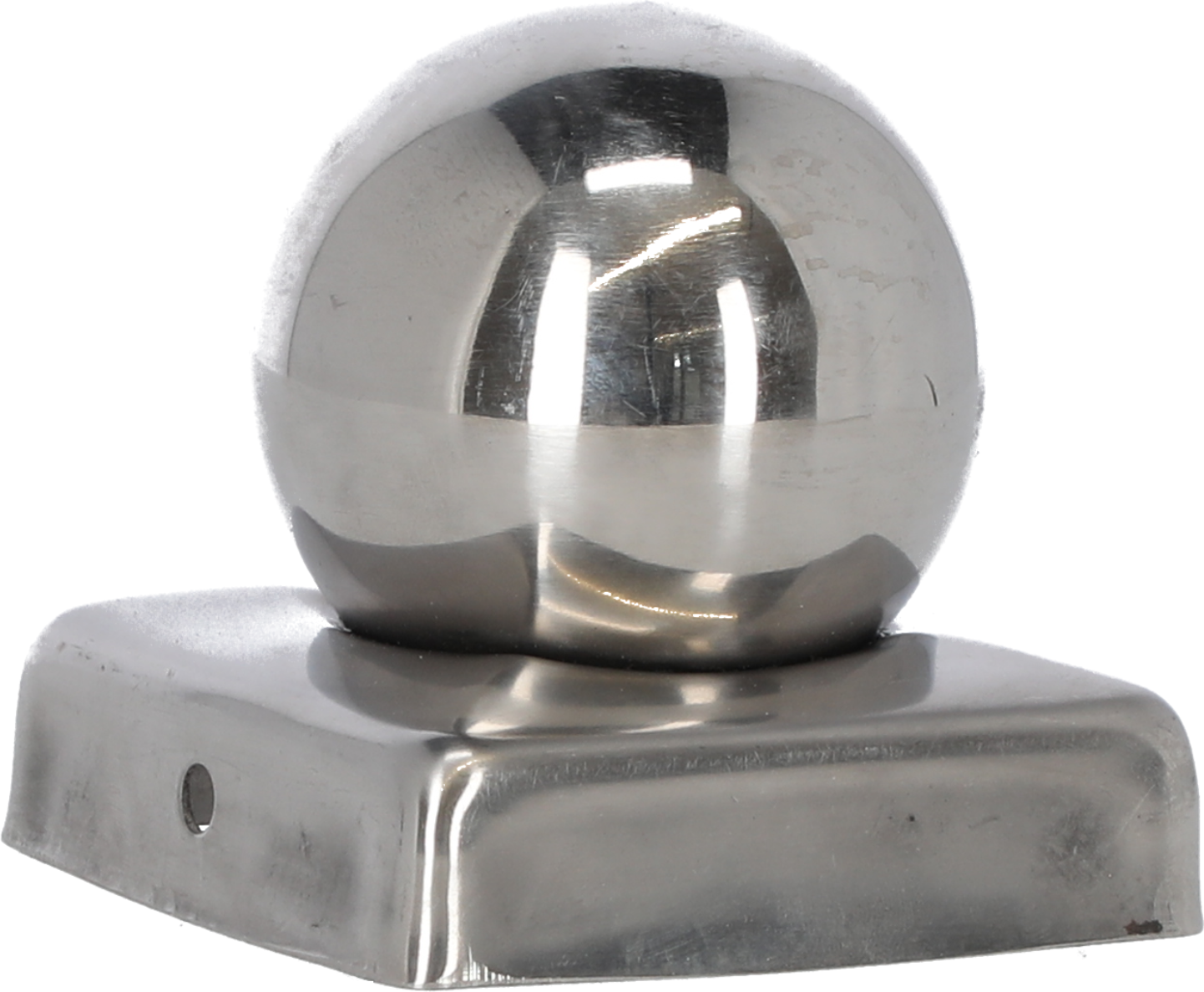 Kugel-Pfostenkappe 'Niro' Edelstahl 8 x 7,1 x 7,1 cm