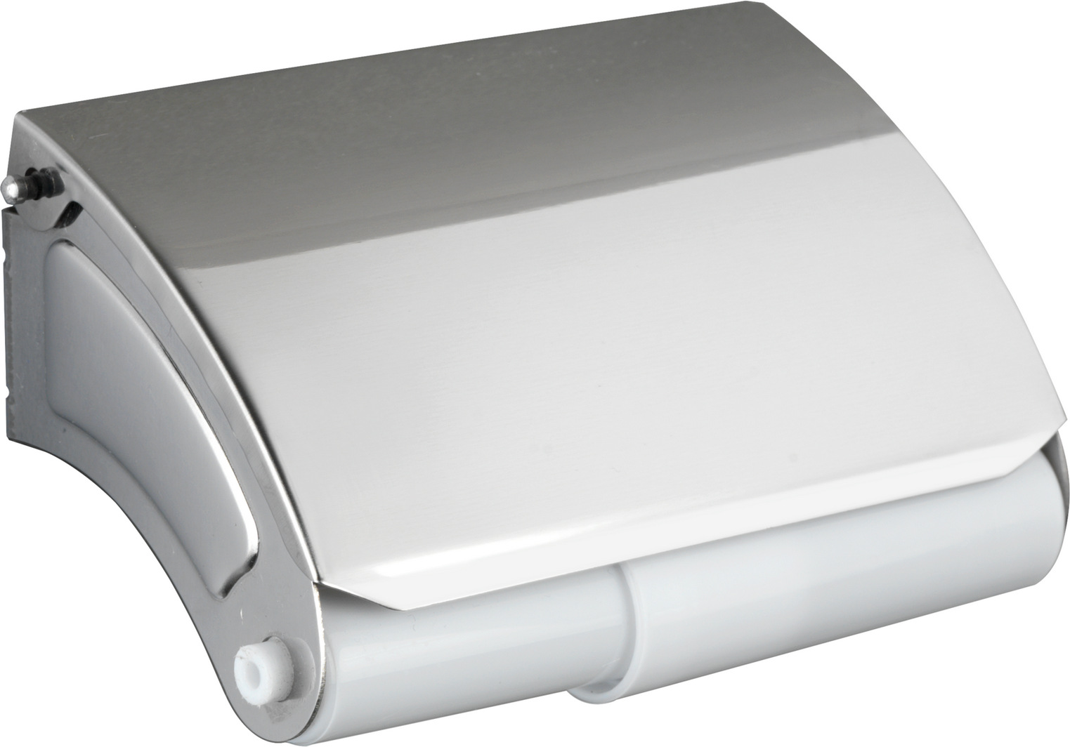 Wenko Toilettenpapierhalter 'Basic' Edelstahl rostfrei, mit Deckel