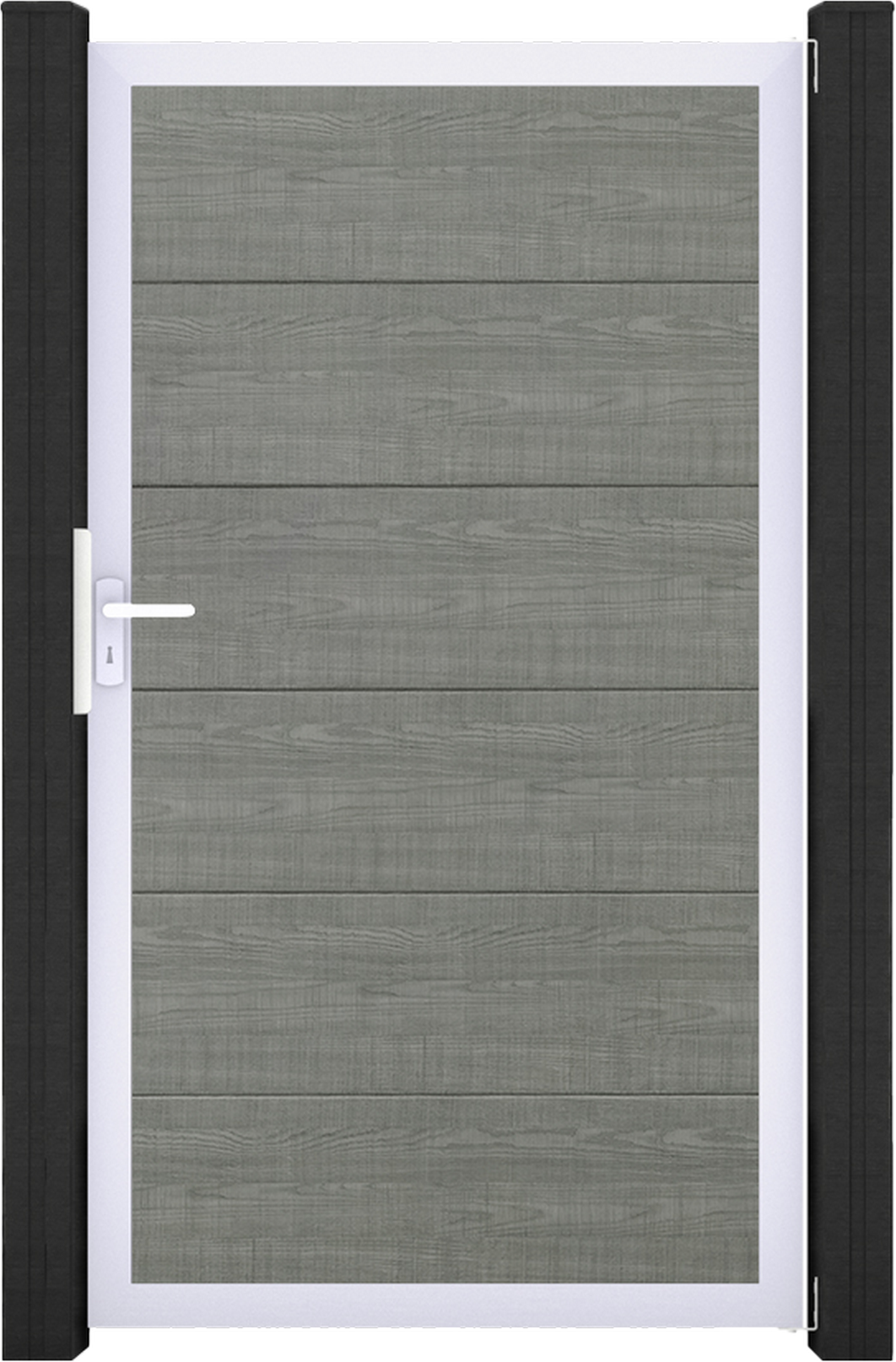 GroJa Einzeltor 'BasicLine' Universal DIN grau/silber 100 x 180 cm