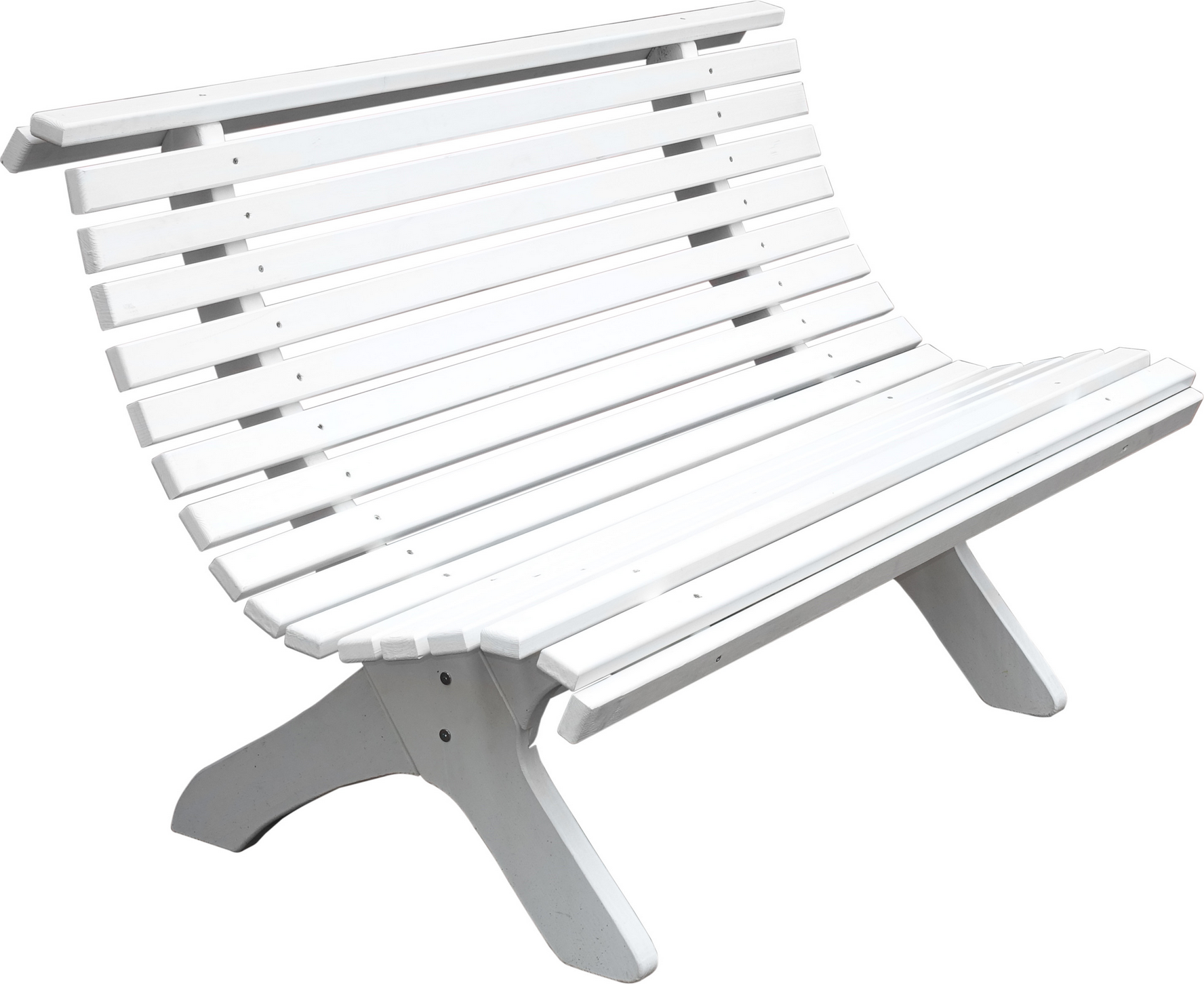 Promadino Gartenbank 'Sven' Holz weiß lackiert 140 x 74 x 87 cm