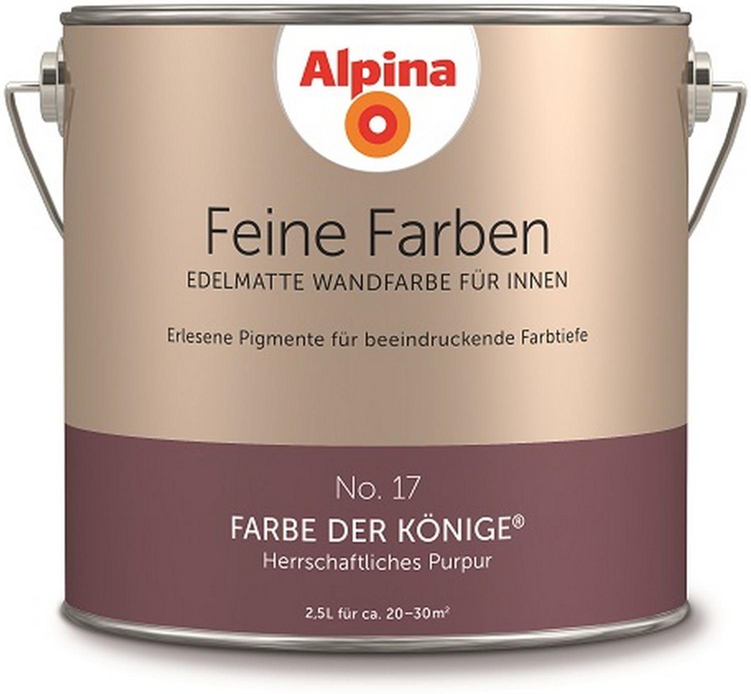 Alpina Feine Farben 'Farbe der Könige' purpurrot matt 2,5 l