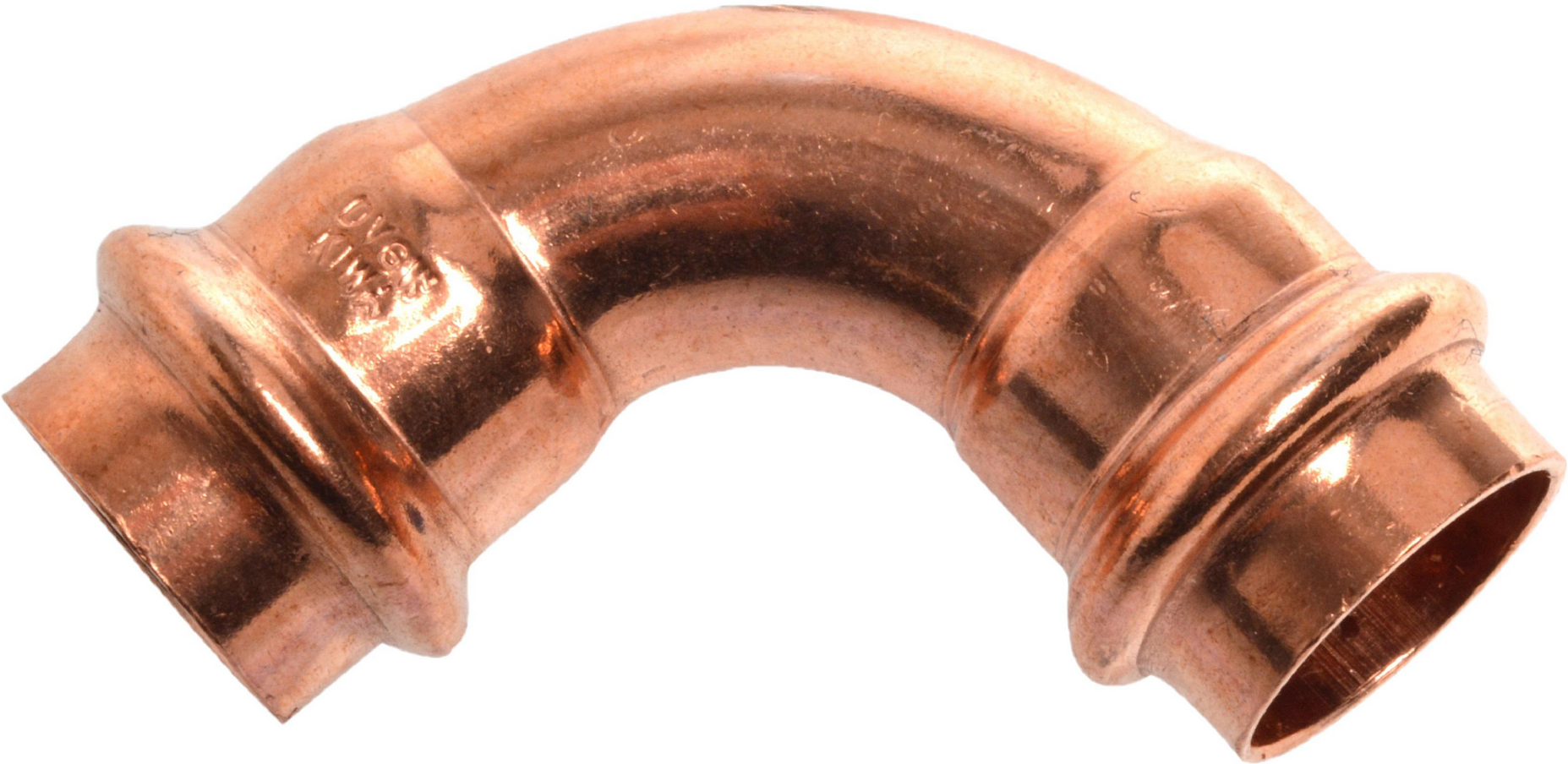 Kirchhoff Kupferrohrbogen 90° blank Ø 15 mm, 2 Muffen 10 Stück