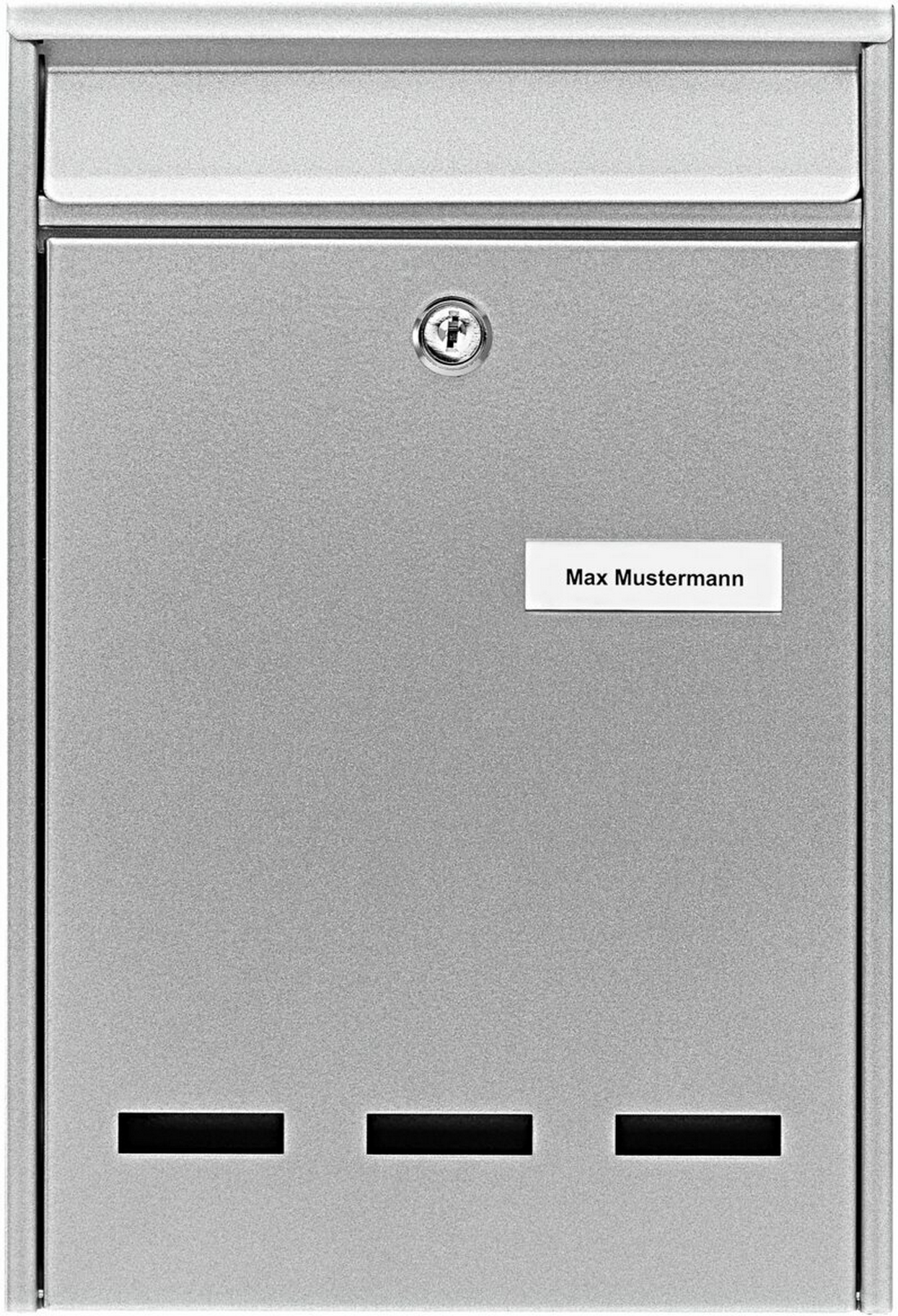 Briefkasten 'Pocket 5871 SI' silbern 21,5 x 31,5 x 7,5 cm