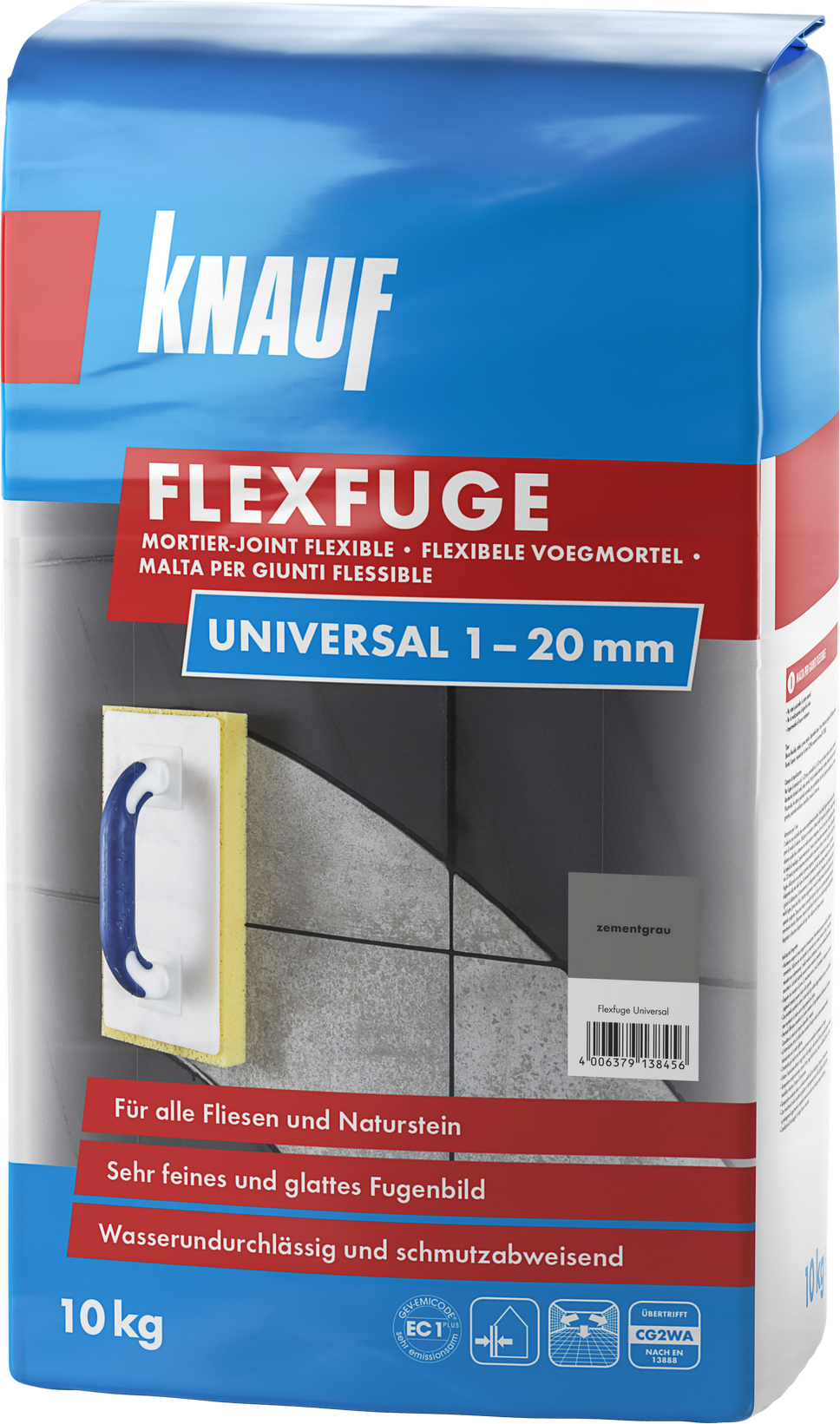 Thumbnail - Knauf Flexfuge 'Universal' zementgrau 10 kg
