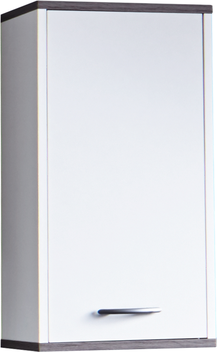 Hängeschrank 'California' weiß, silbern 32 x 60 x 21 cm