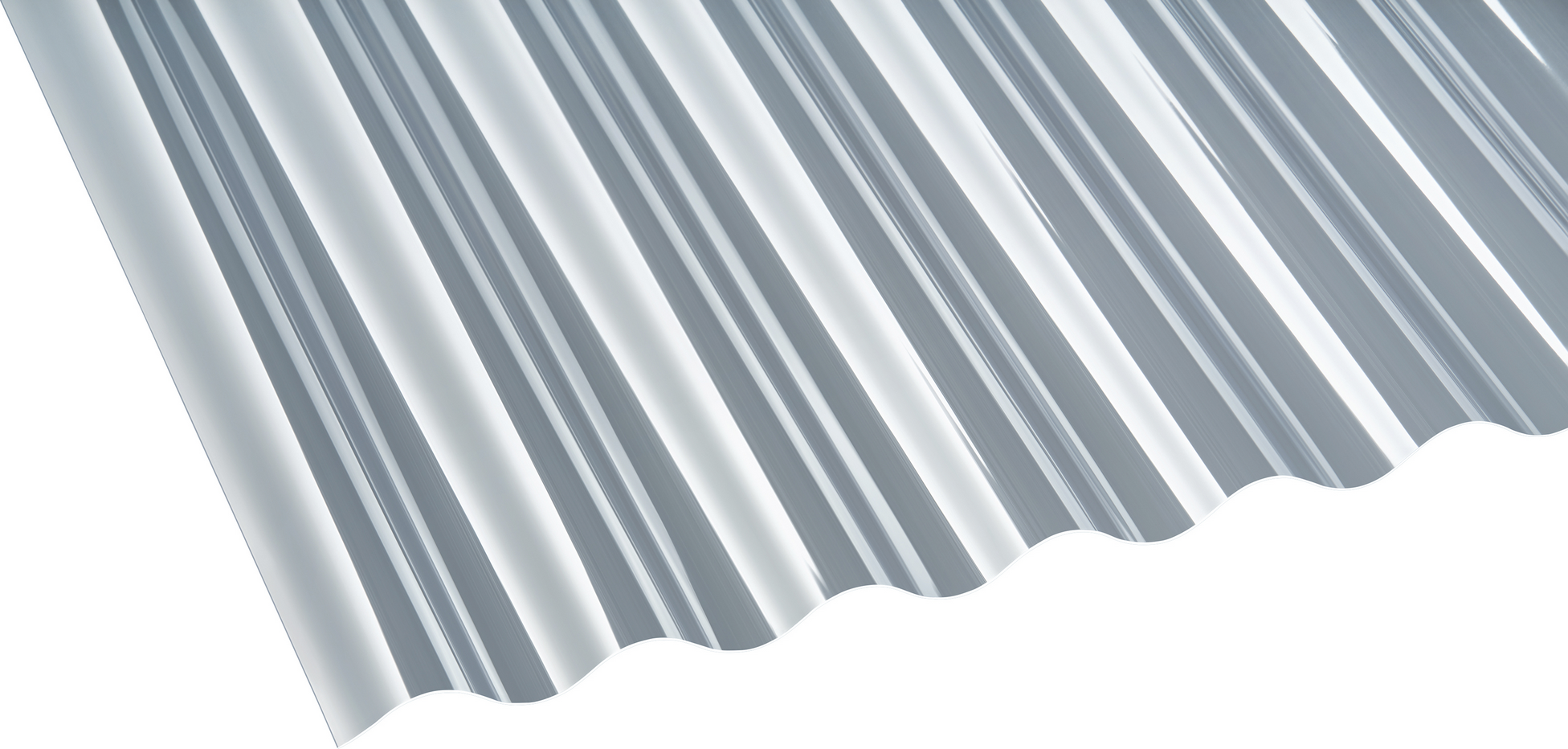 Gutta PVC-Wellplatte 'Sinus 76/18' klar 200 x 90 x 0,08 cm