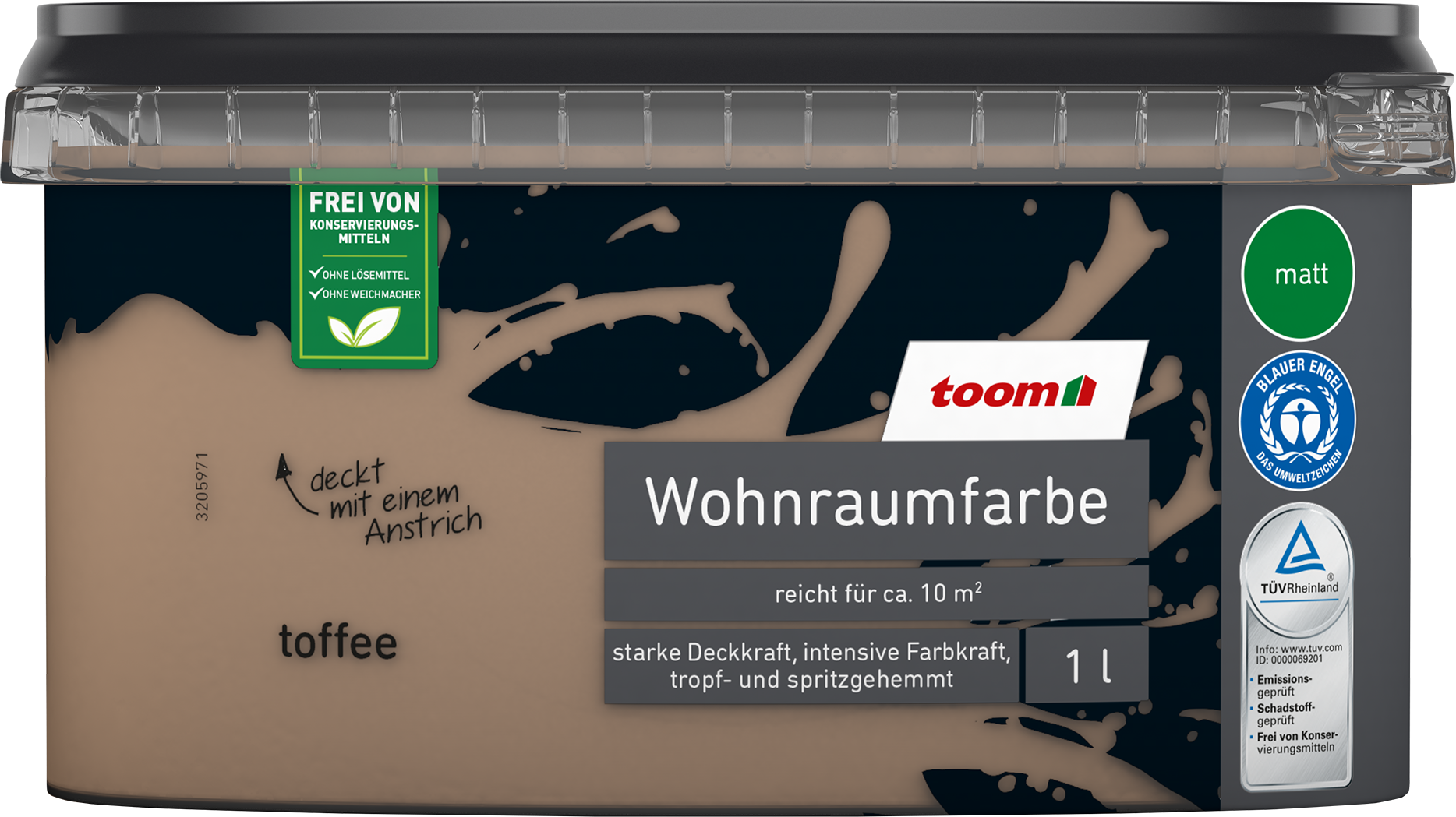 toom Wohnraumfarbe 'Toffee' braun matt 1 l