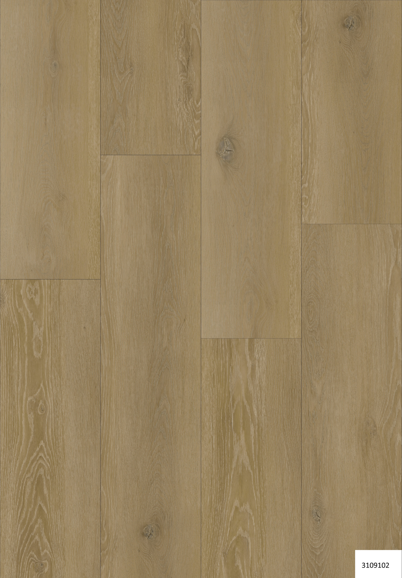 Vinylboden 'Auckland' Eiche natur braun 4 mm