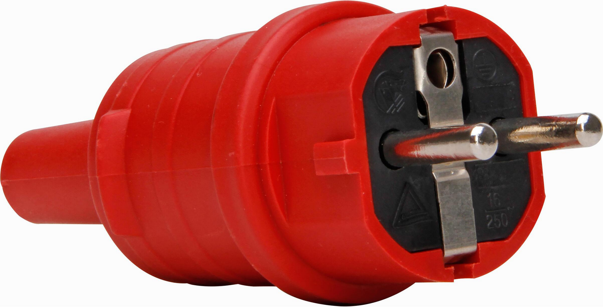 Kopp TPE-Schutzkontaktstecker mit Knickschutz rot