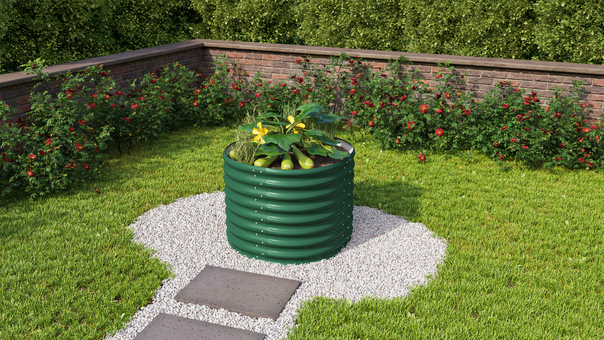 Vitavia Hochbeet 'Vita 630 Rund' 82 x 63 x 82 cm grün