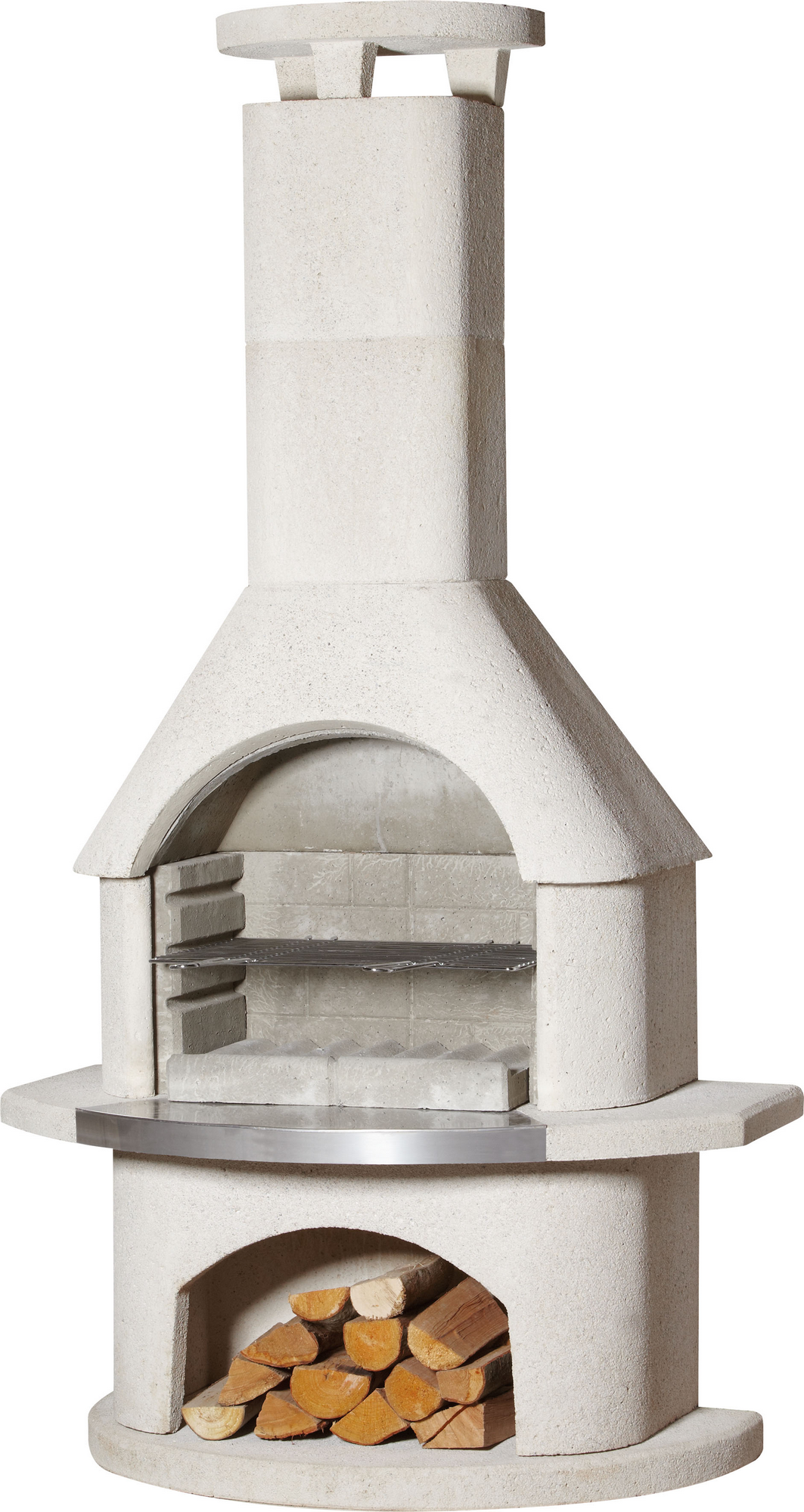 Thumbnail - Buschbeck Grillkamin 'Elba' weiß 110 x 206 x 65 cm