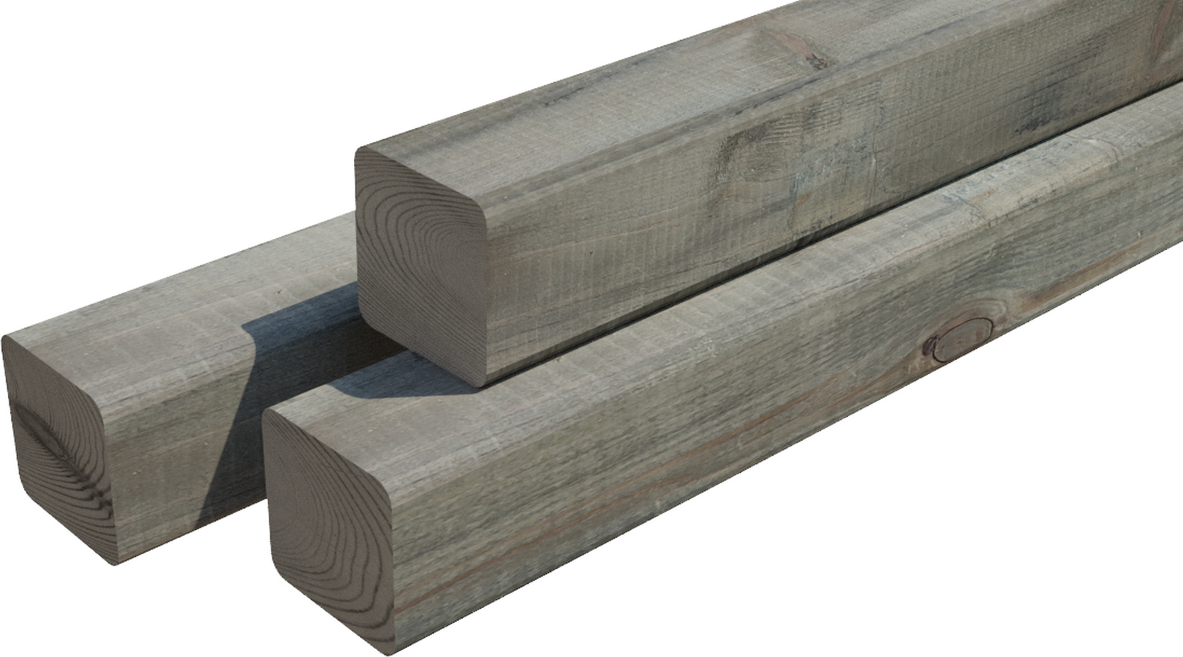 Ante Kantholzpfosten Nadelholz grau 90 x 90 x 2000 mm