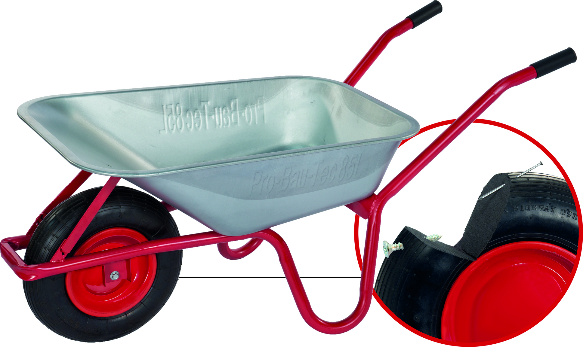 Pro-bau-tec Garten- und Bauschubkarre 85 l