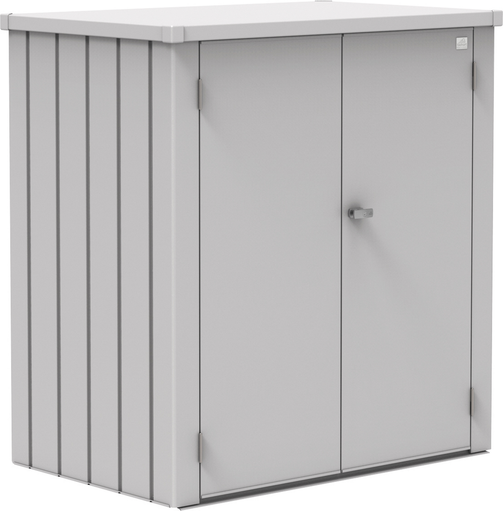Biohort Terrassenschrank 'Romeo' Gr. L silber-metallic 132 x 140 x 87 cm