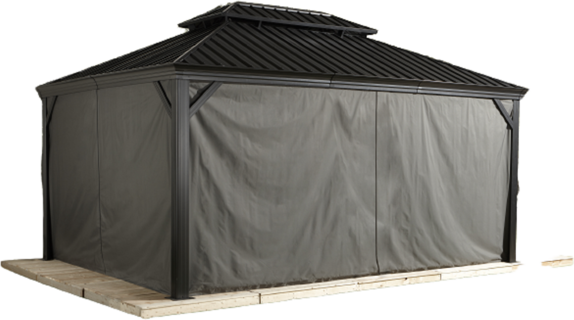 Sojag Vorhang-Set für Pavillon 'Mykonos/Messina 12 x 16' dunkelgrau